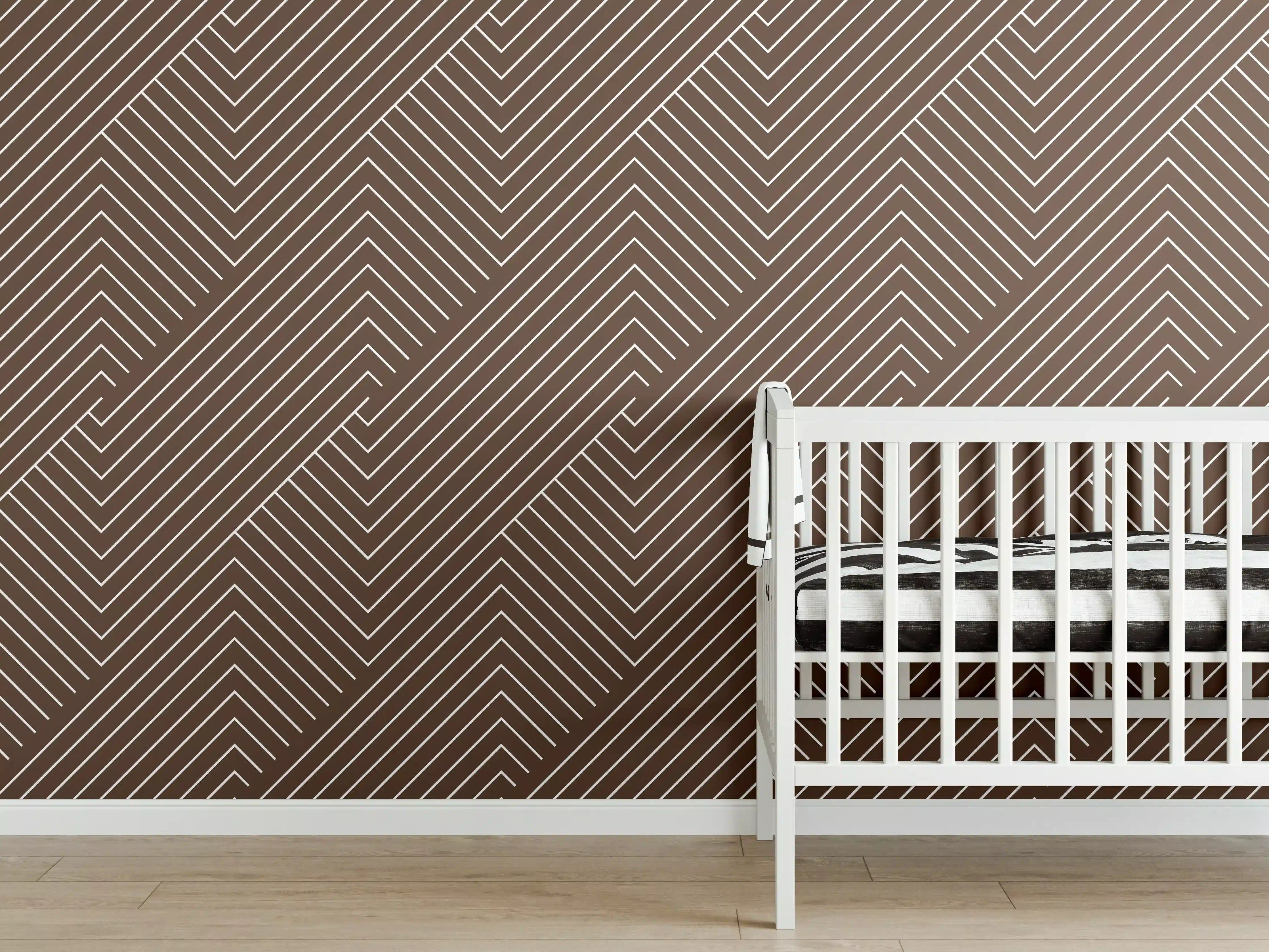Babyzimmer Wandgestaltung - Elegante geometrische Kaffeetafel
