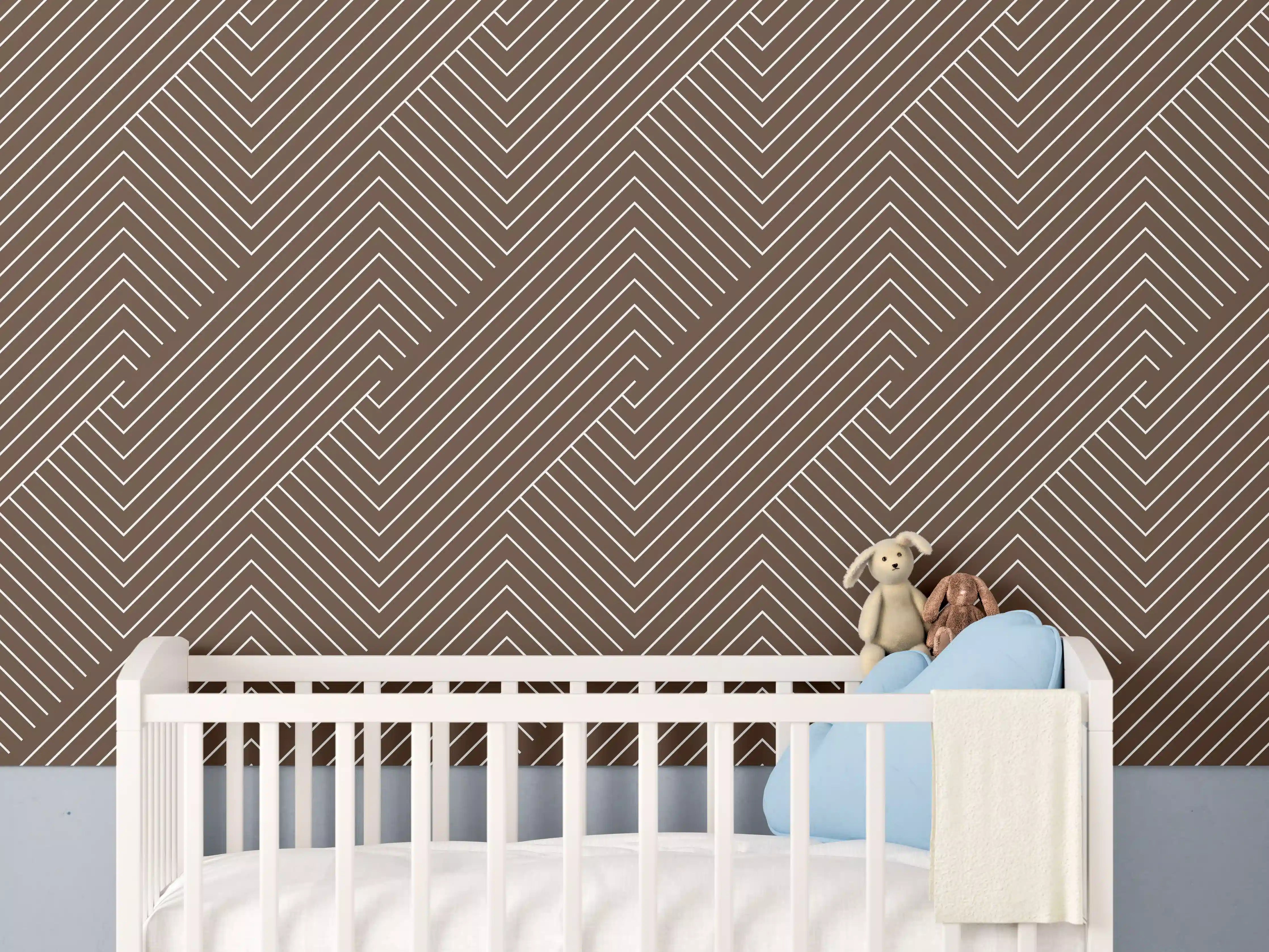 Babyzimmer Wandgestaltung - Elegante geometrische Kaffeetafel