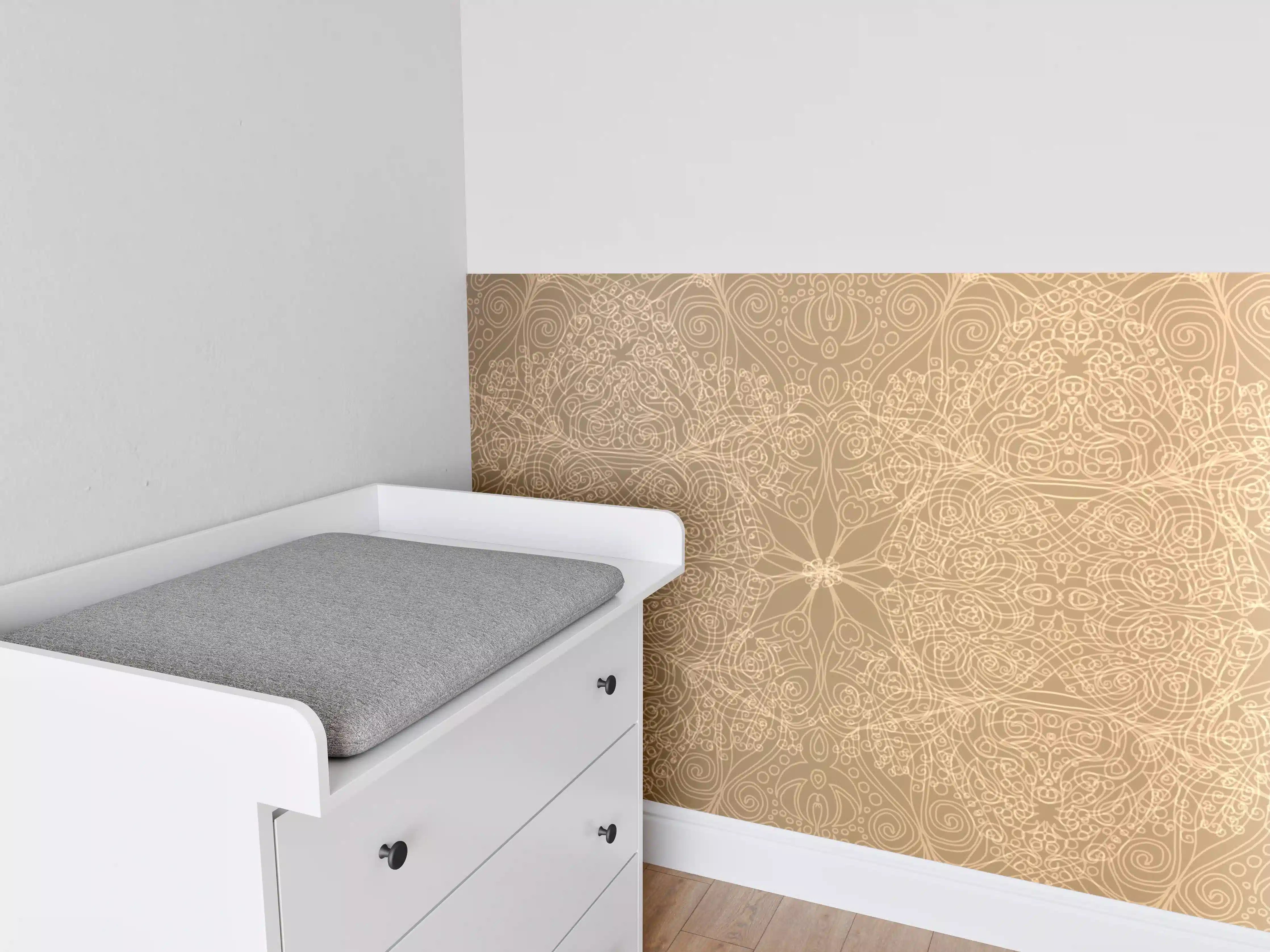 Babyzimmer Wandgestaltung - Elegante goldene Mandala-Designs