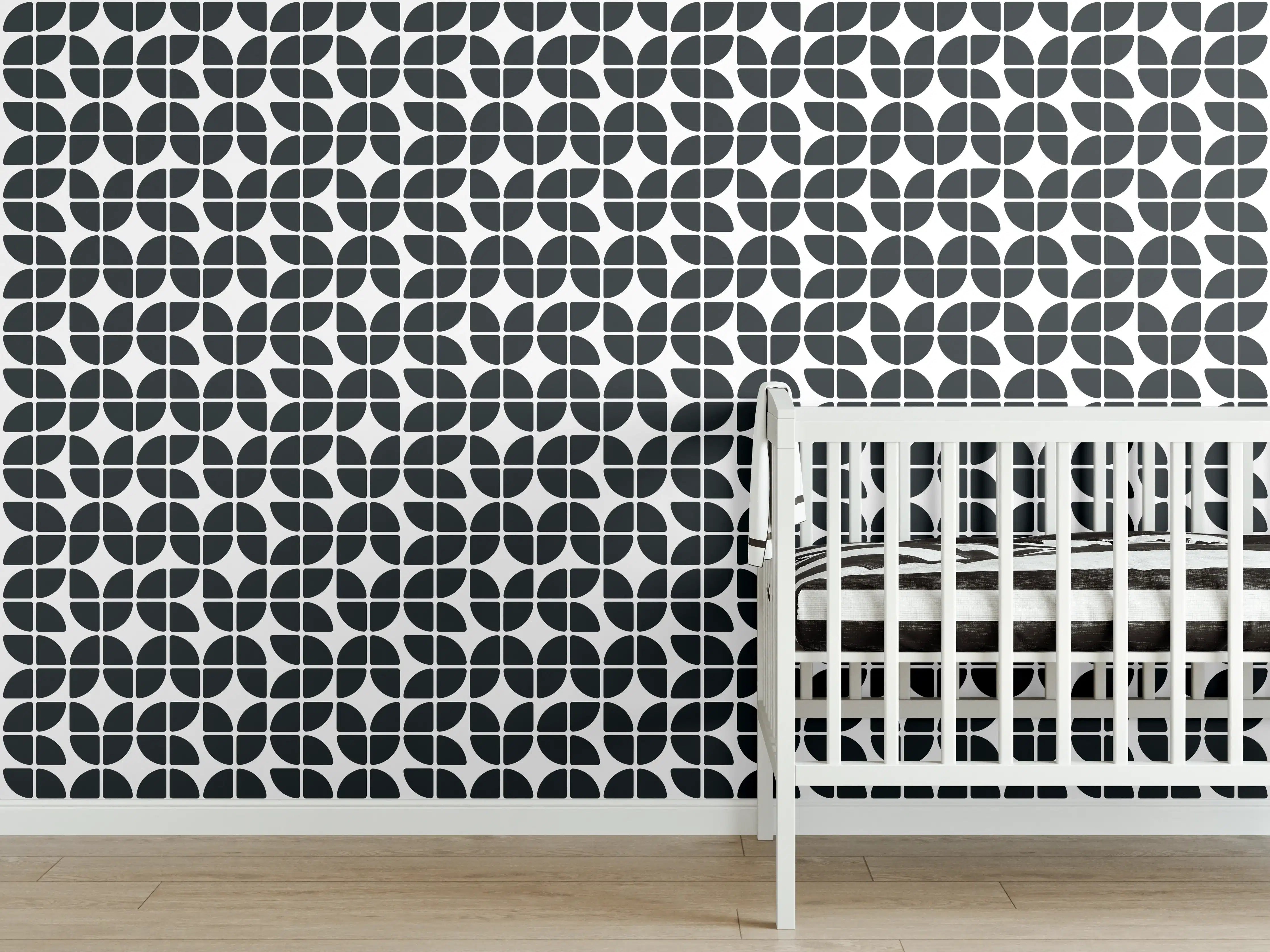Babyzimmer Wandgestaltung - Elegante weiße Marmorfläche mit zarten Graunuancen