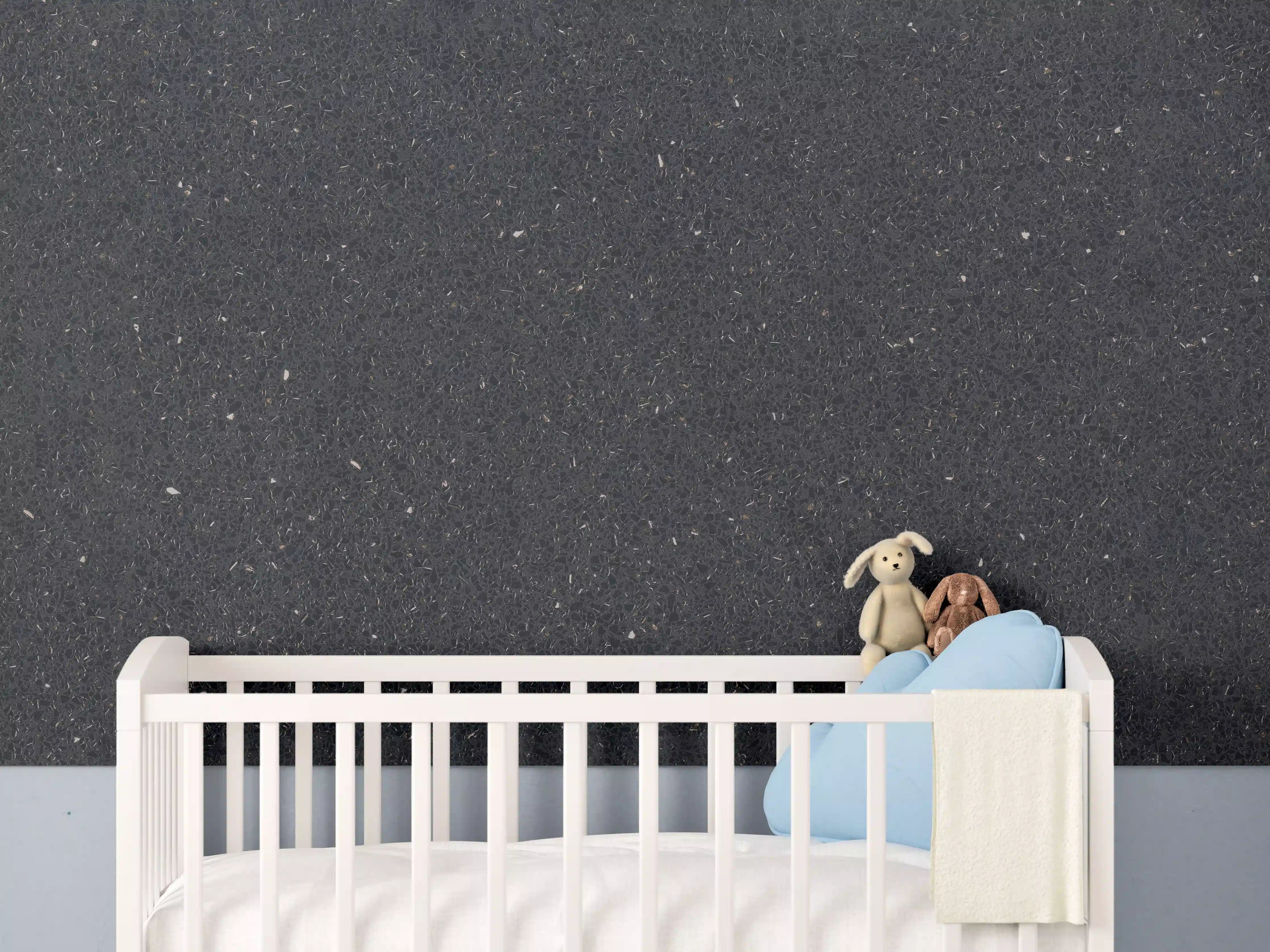 Babyzimmer Wandgestaltung - Eleganter Schwarz-Granit-Hintergrund
