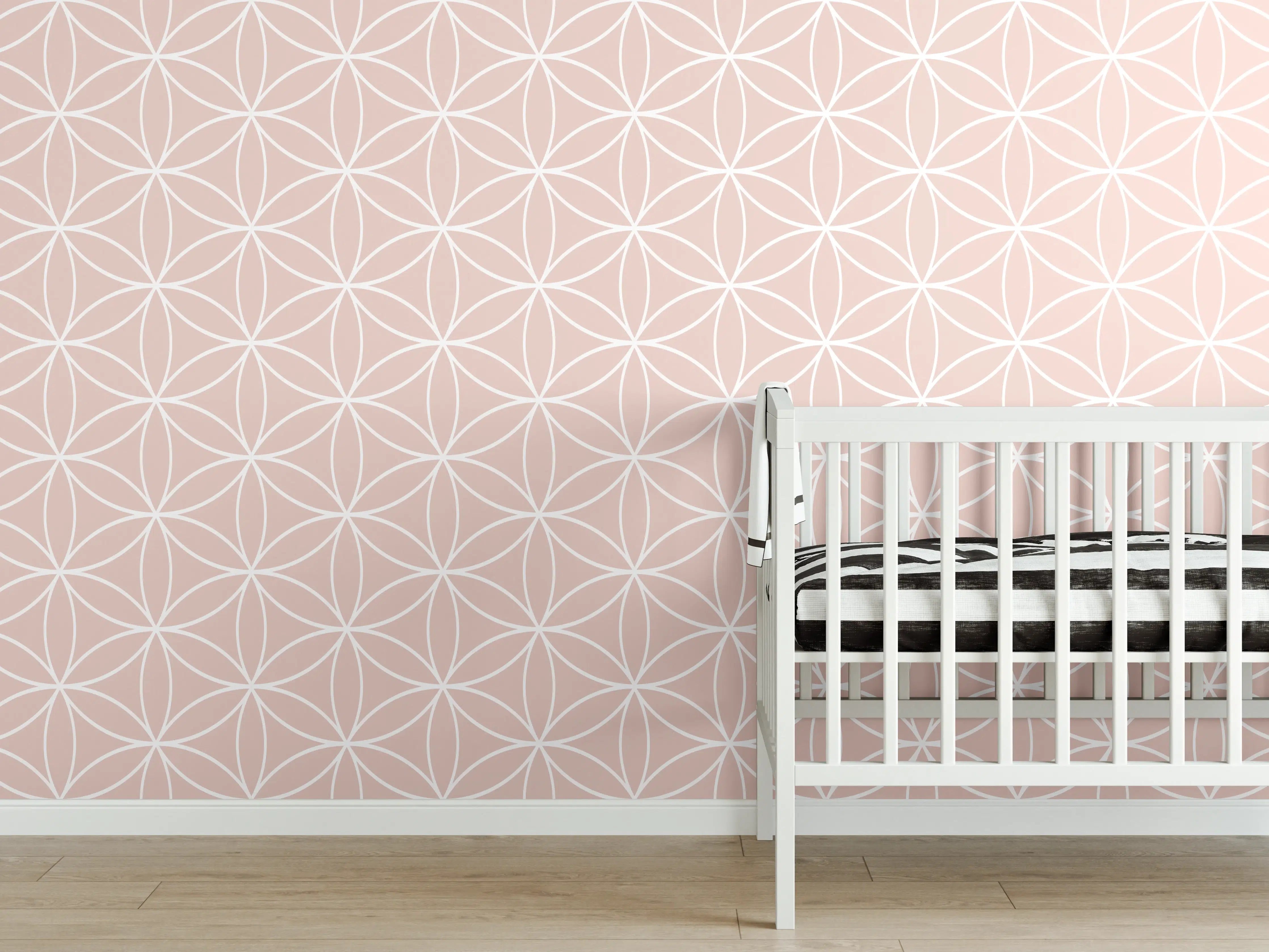 Babyzimmer Wandgestaltung - Eleganter Weiß-Grau-Marmor mit zarten Graunuancen