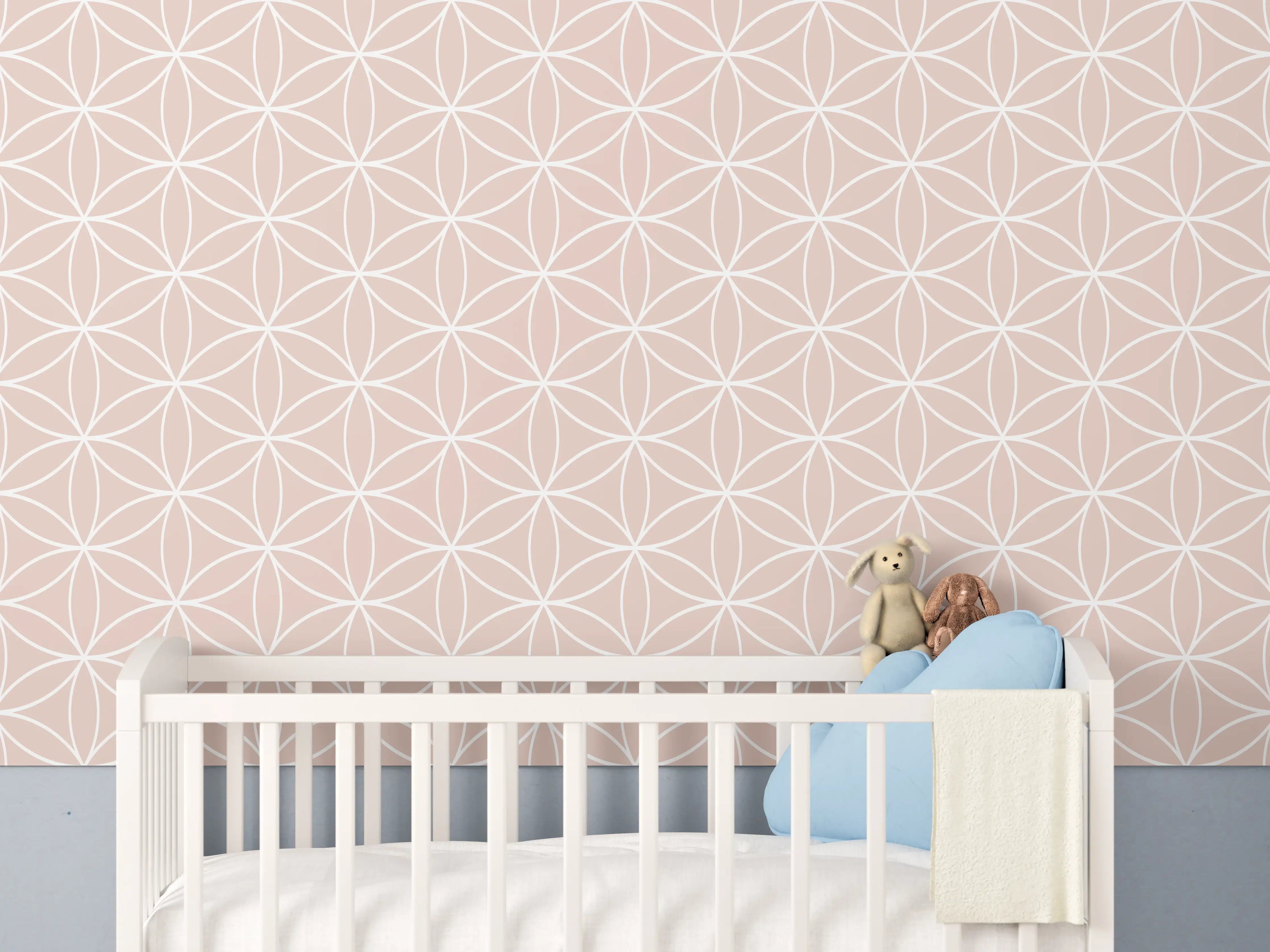 Babyzimmer Wandgestaltung - Eleganter Weiß-Grau-Marmor mit zarten Graunuancen