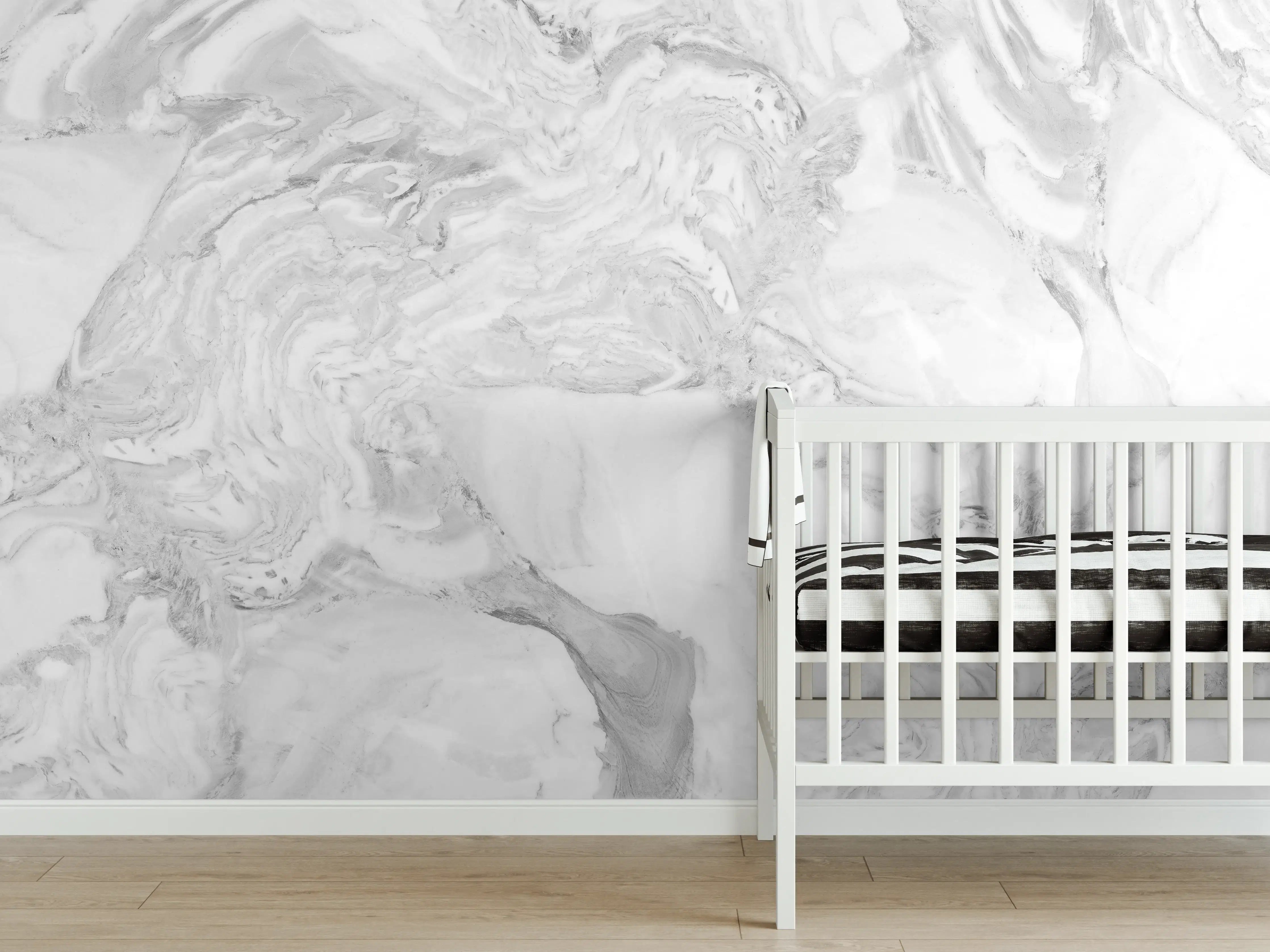 Babyzimmer Wandgestaltung - Elfenbein italienischer Marmor