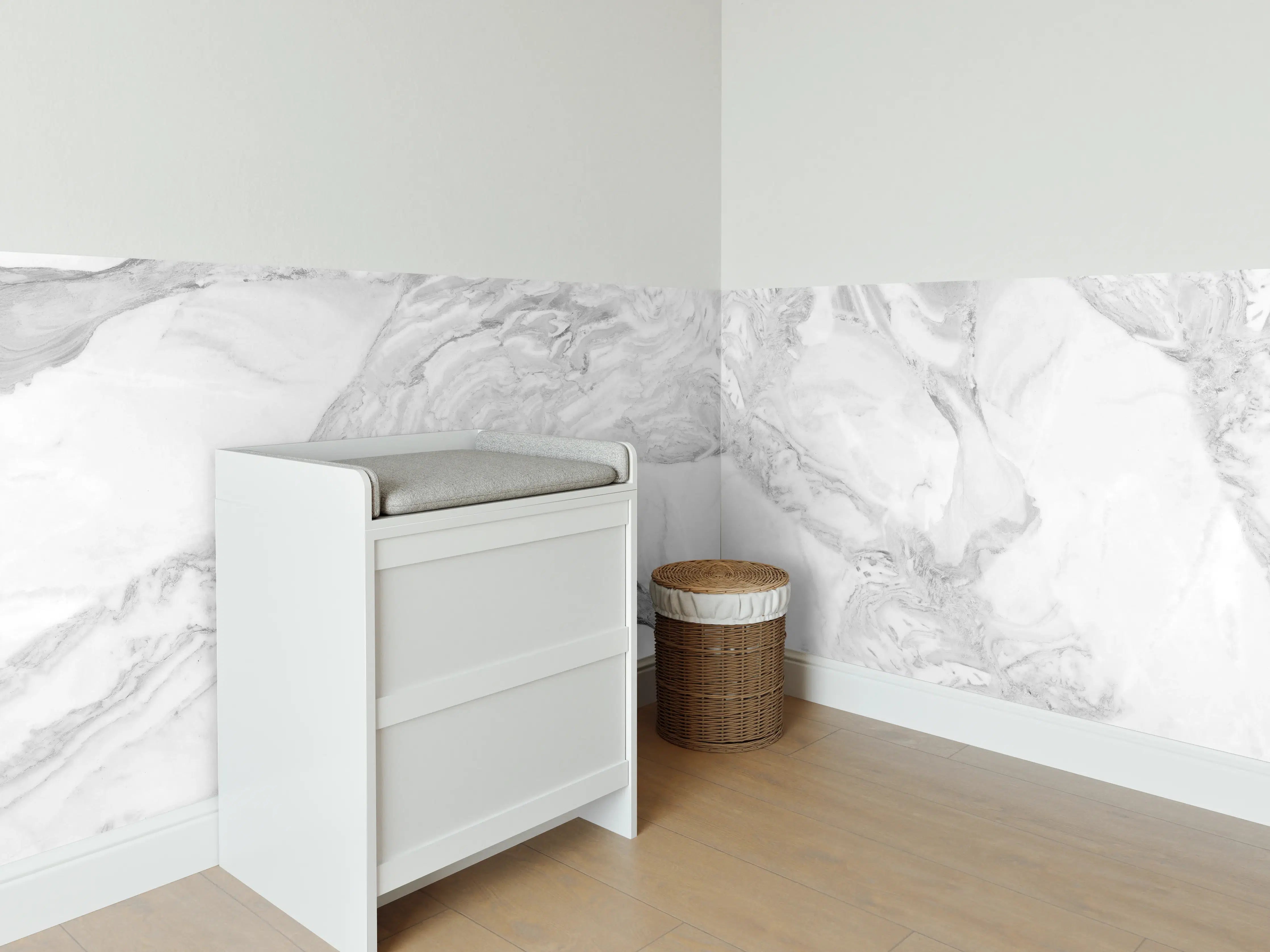 Babyzimmer Wandgestaltung - Elfenbein italienischer Marmor