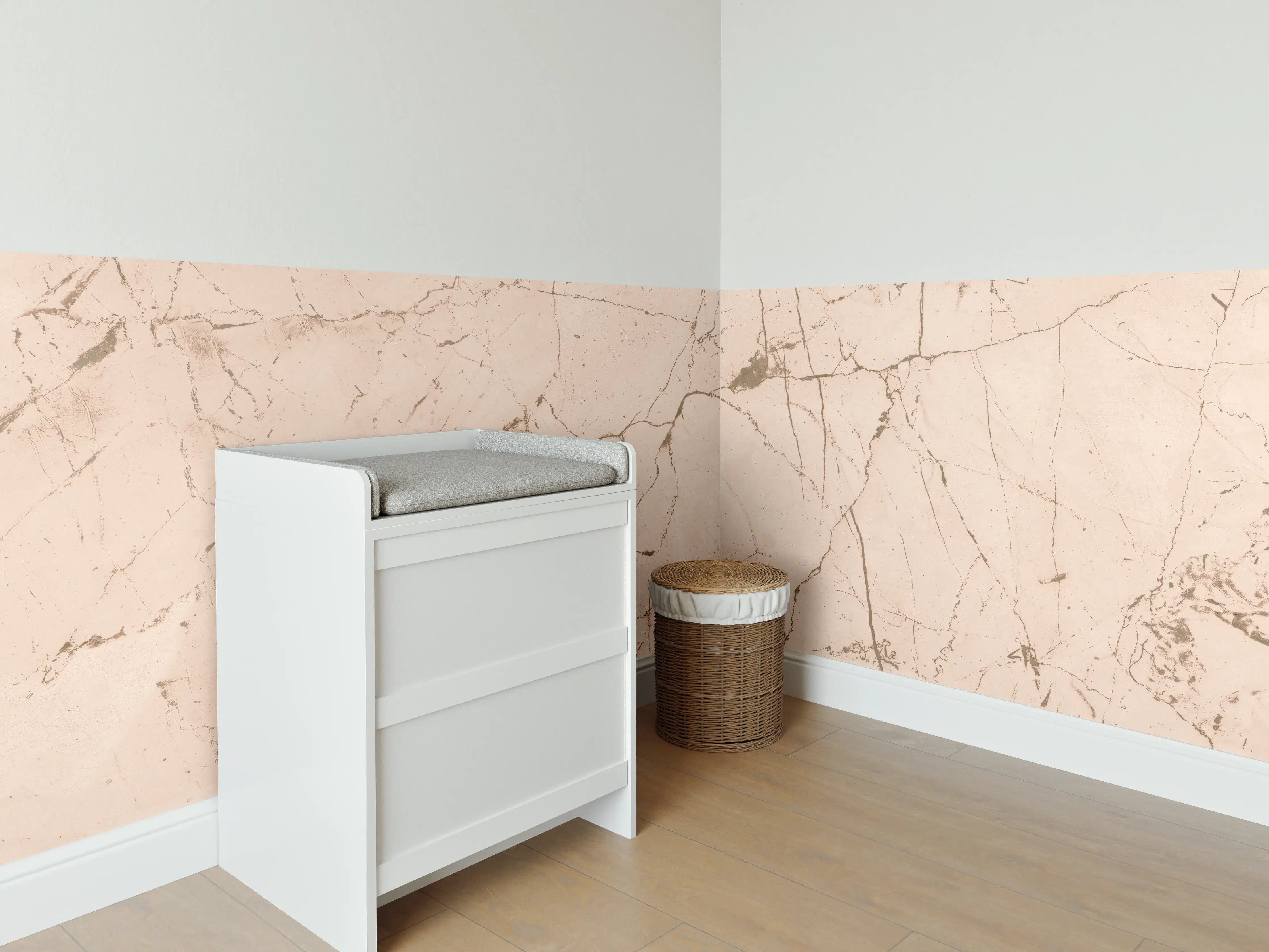 Babyzimmer Wandgestaltung - Elfenbeinfarbener OnyxmarmoR