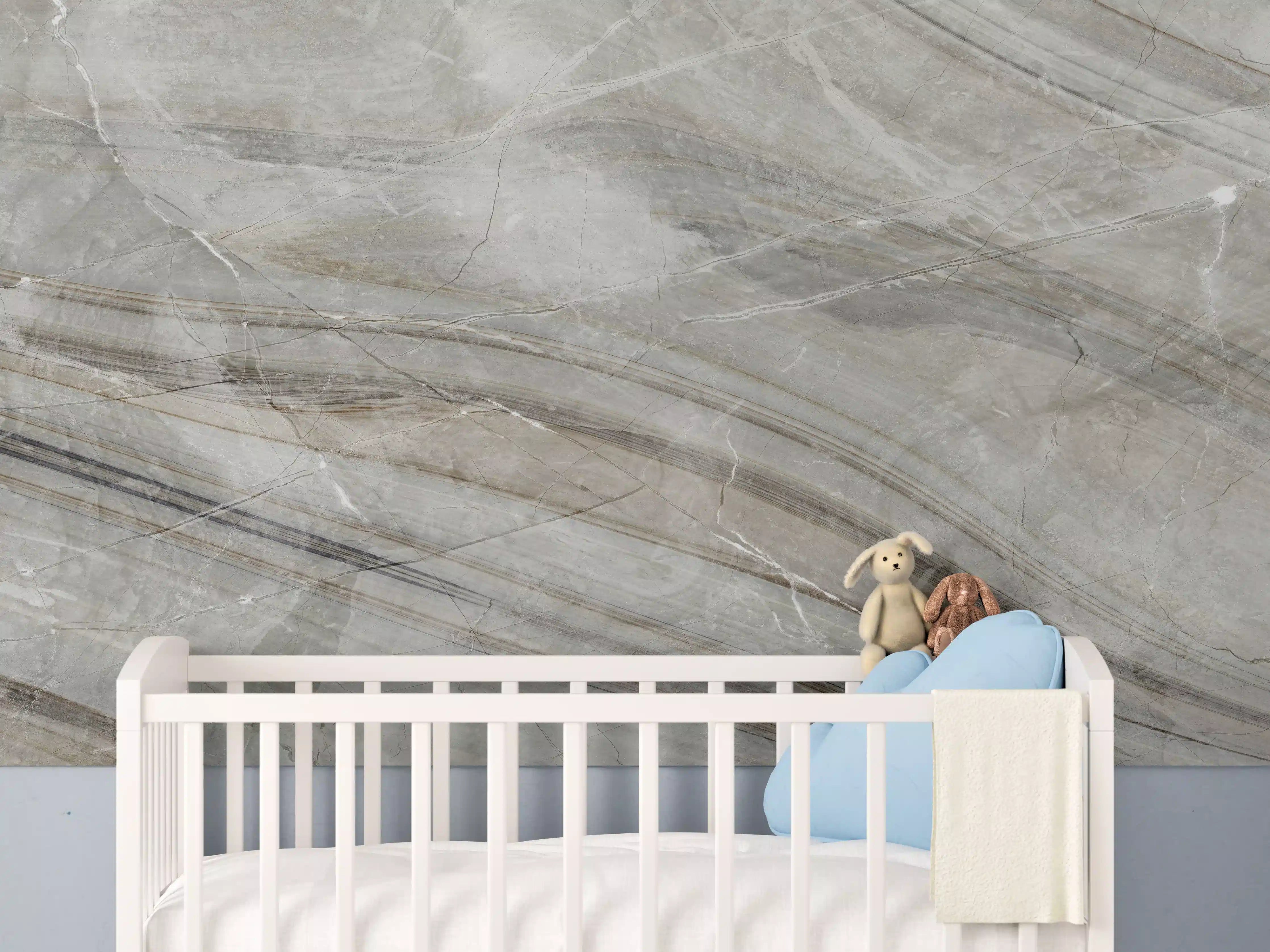 Babyzimmer Wandgestaltung - Emperador-Marmor