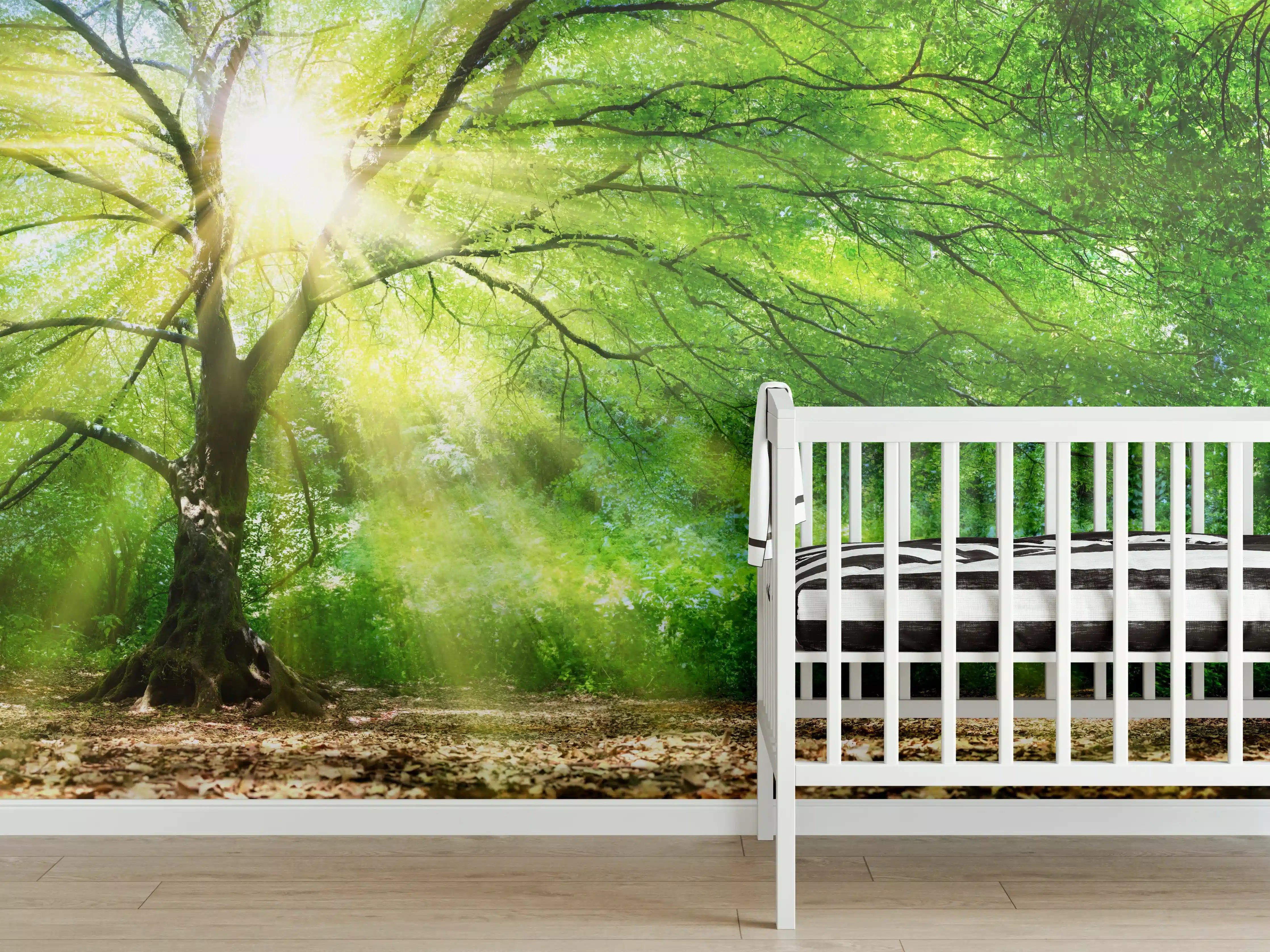 Babyzimmer Wandgestaltung - Energiegeladener Wald