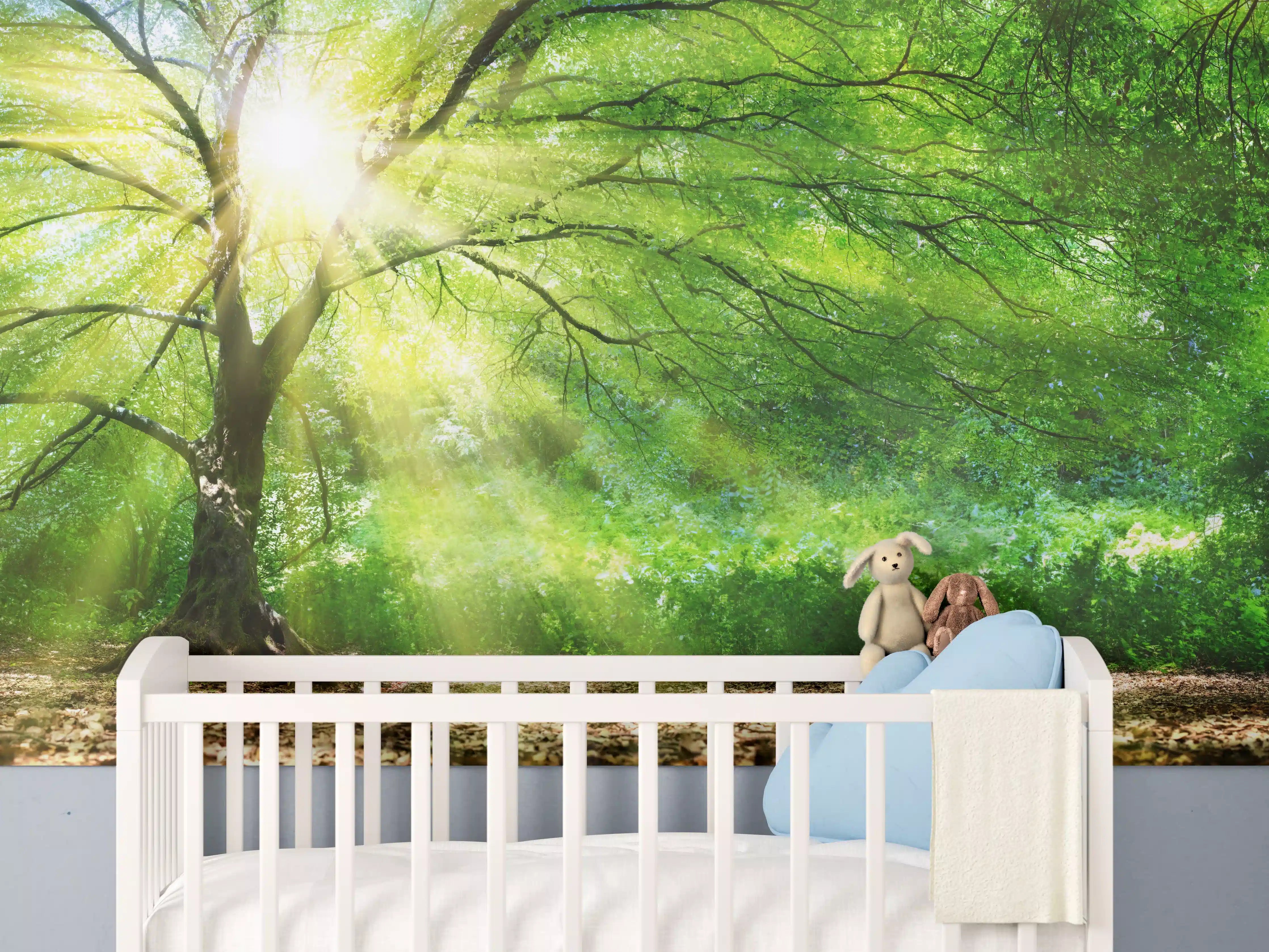 Babyzimmer Wandgestaltung - Energiegeladener Wald