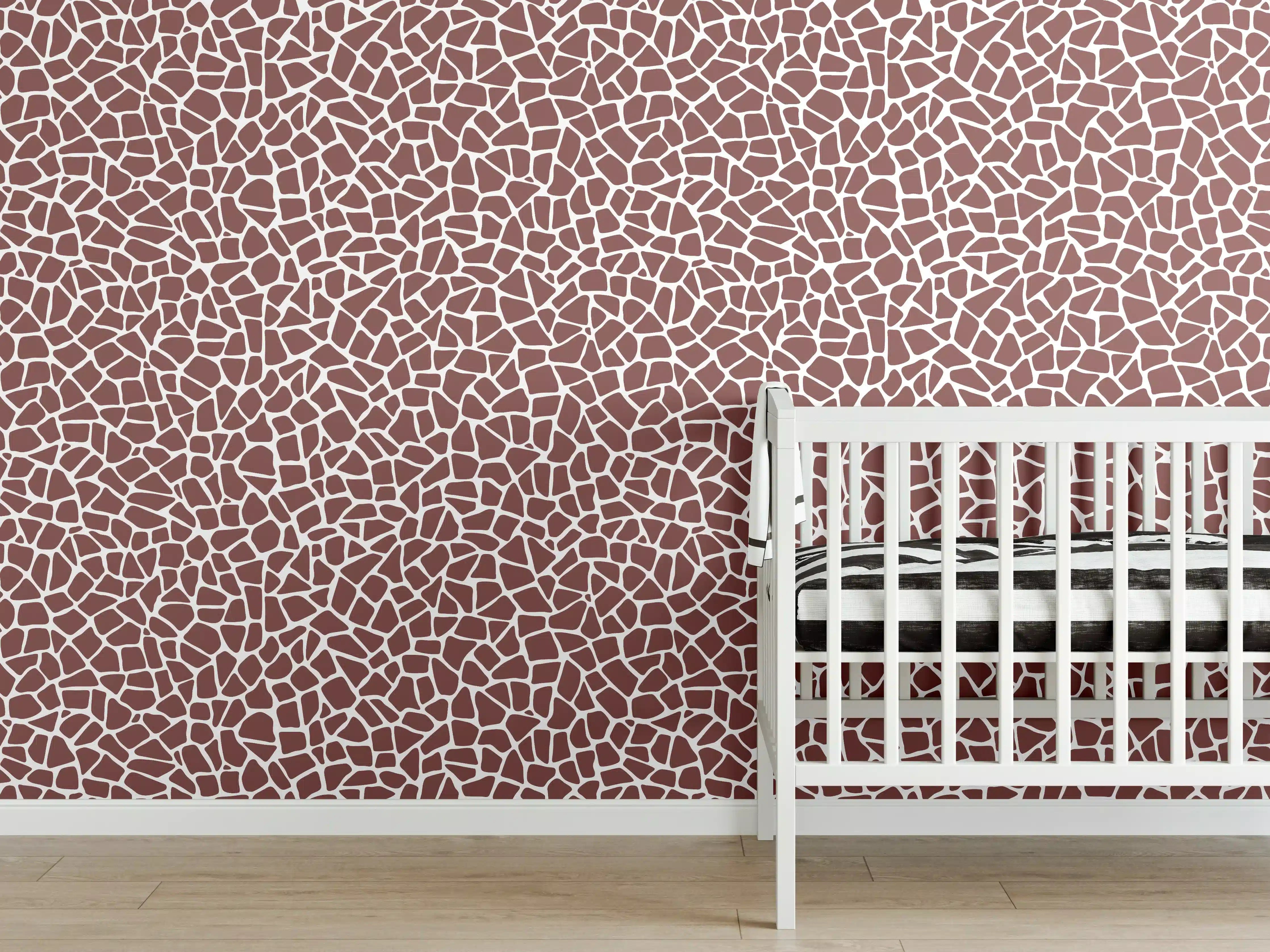 Babyzimmer Wandgestaltung - Erdfarbene Fliesen mit feiner Textur