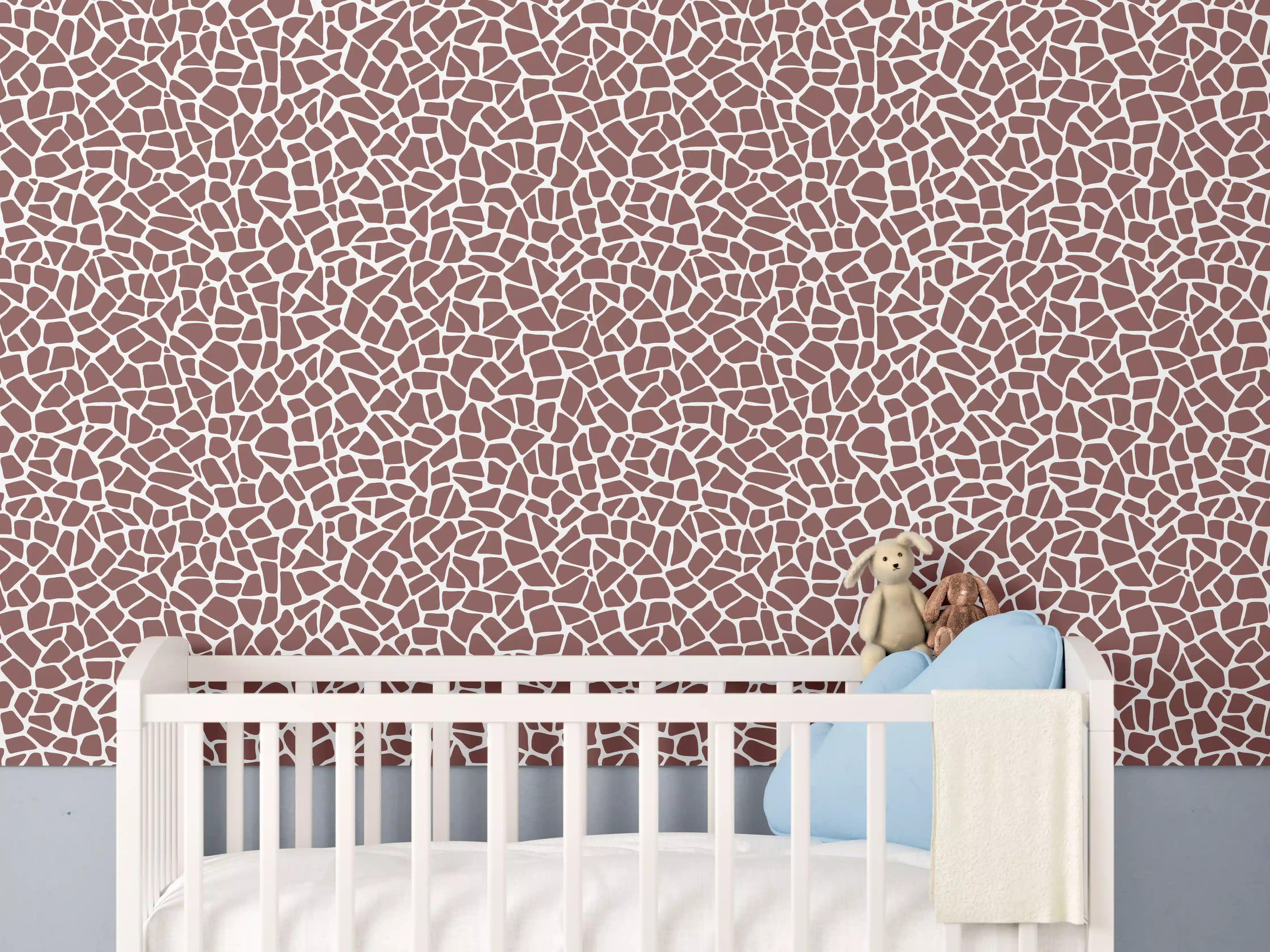Babyzimmer Wandgestaltung - Erdfarbene Fliesen mit feiner Textur