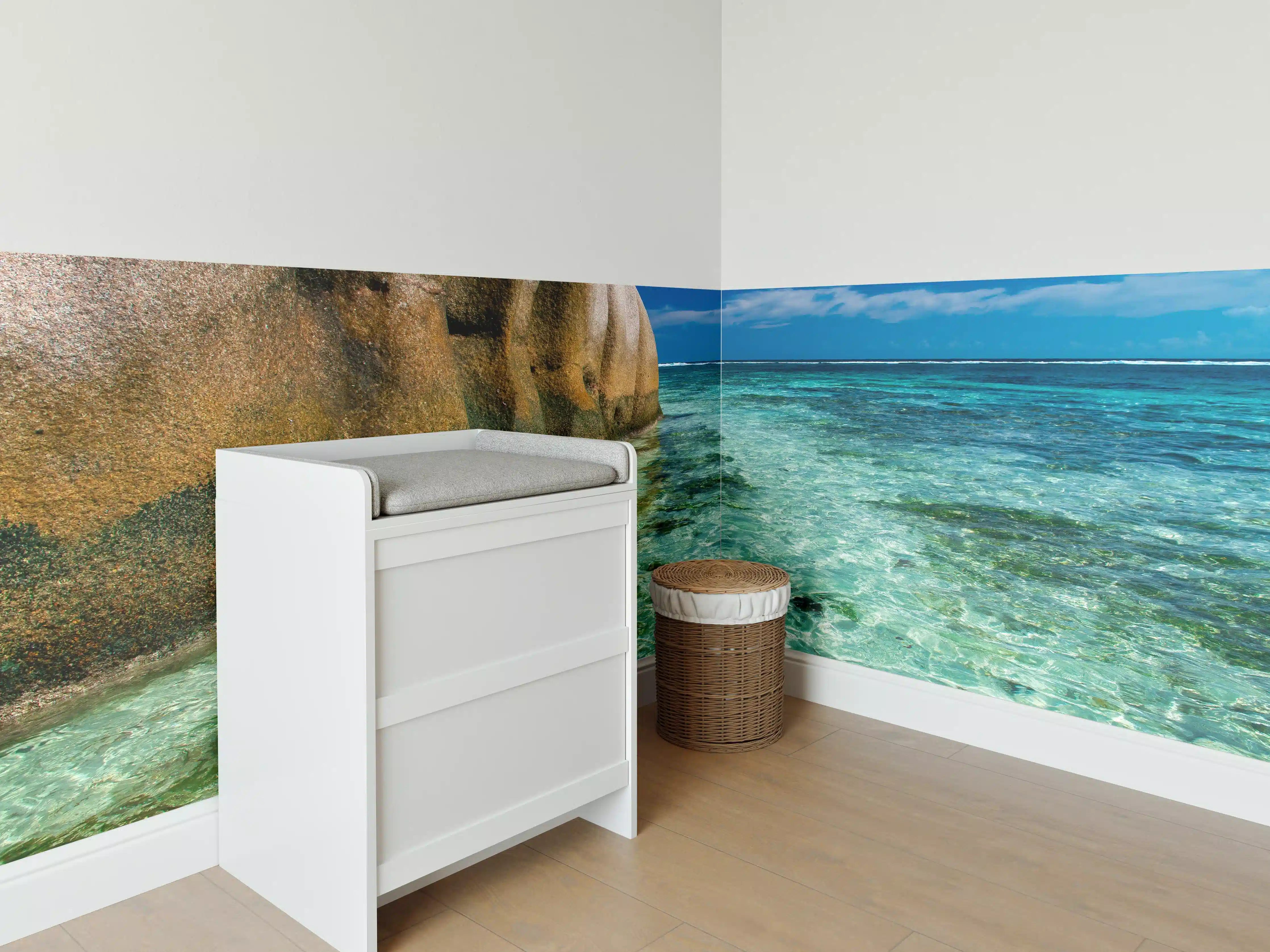 Babyzimmer Wandgestaltung - Erstaunliche Felsen am Strand Source d'Argent 