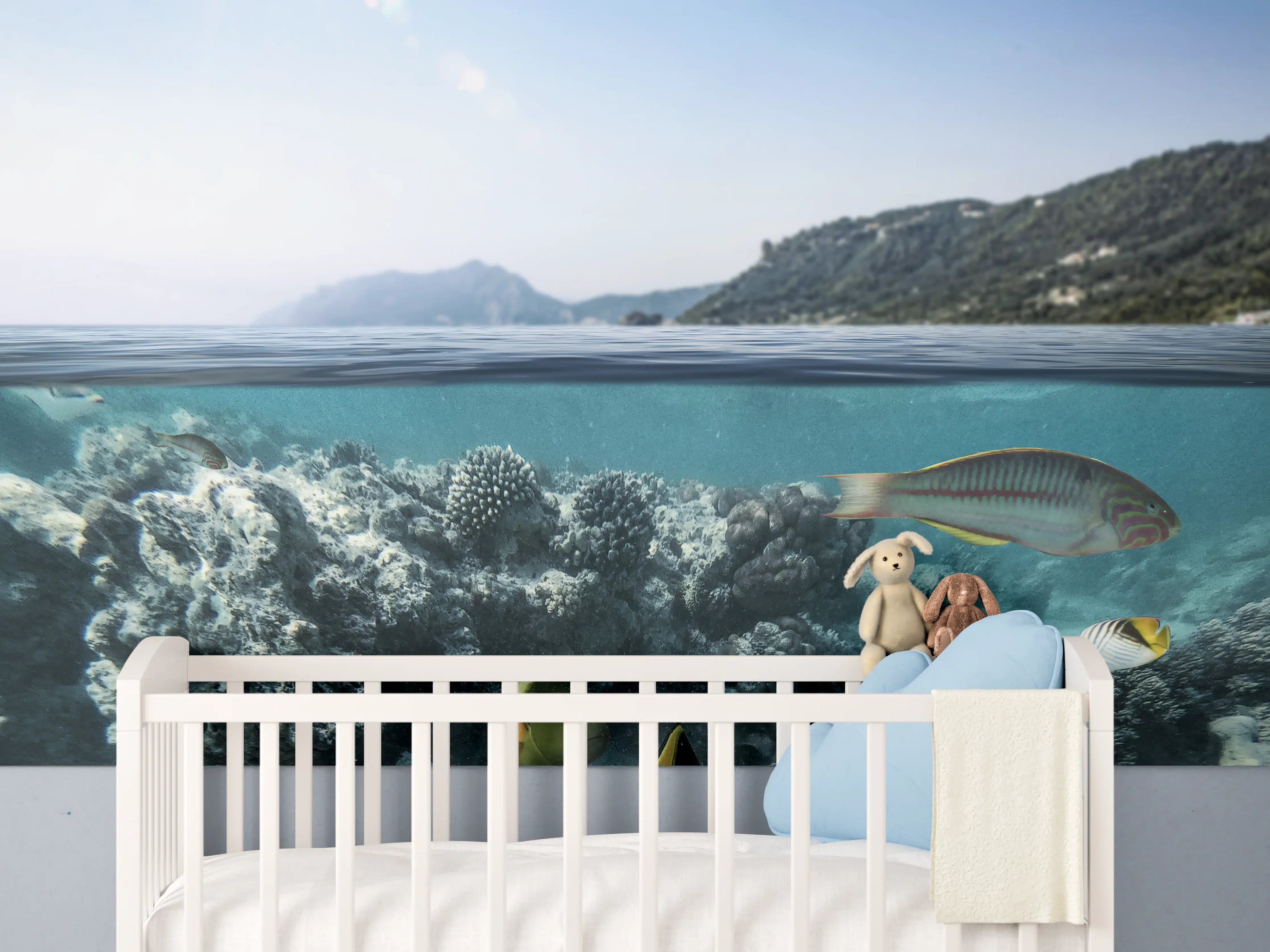 Babyzimmer Wandgestaltung - Exotische Fische im Korallenriff