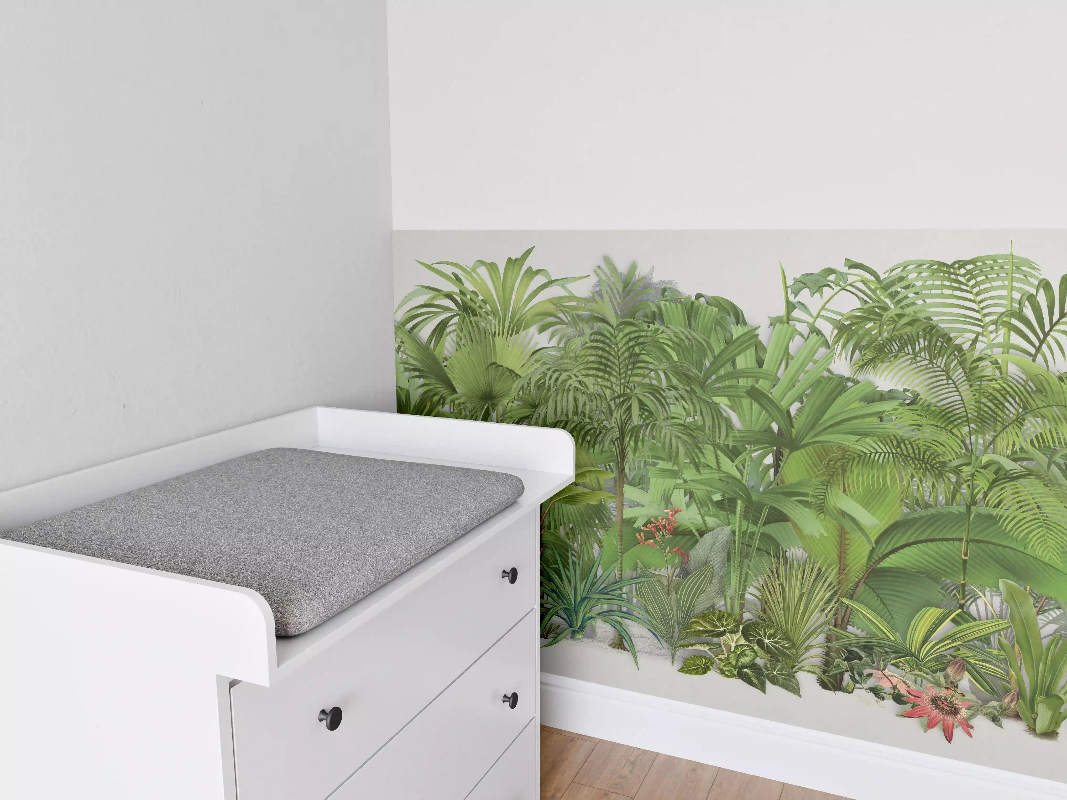 Babyzimmer Wandgestaltung - Exotische Pflanzen