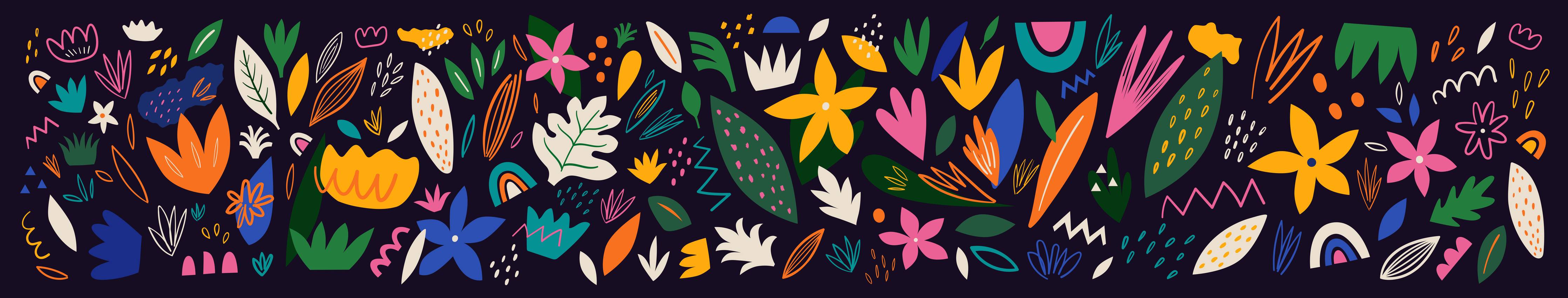 Babyzimmer Wandgestaltung-Farbenfroher Blumenstrauß mit bunten Blüten