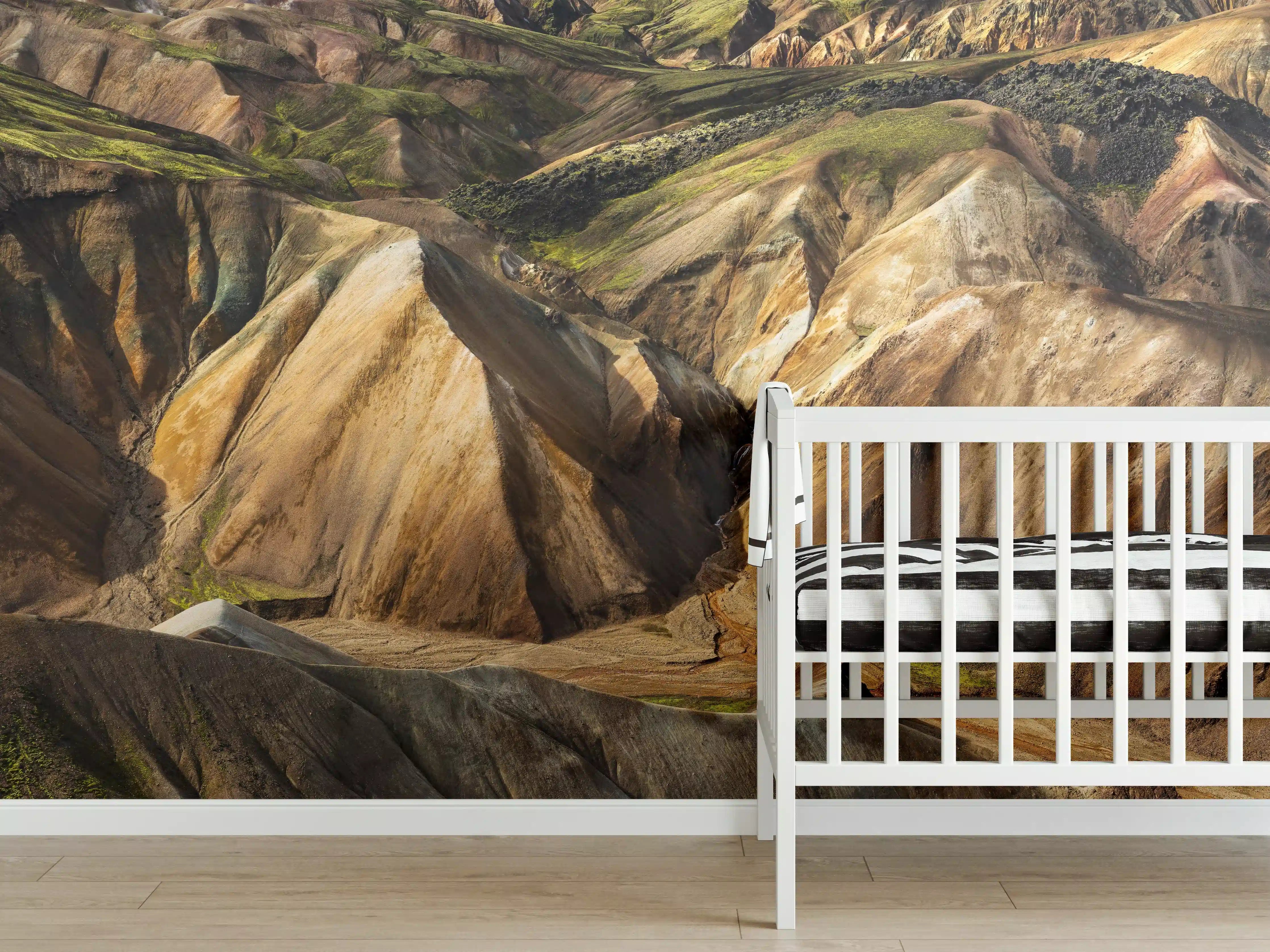 Babyzimmer Wandgestaltung - Farbenpracht Landmannalaugar