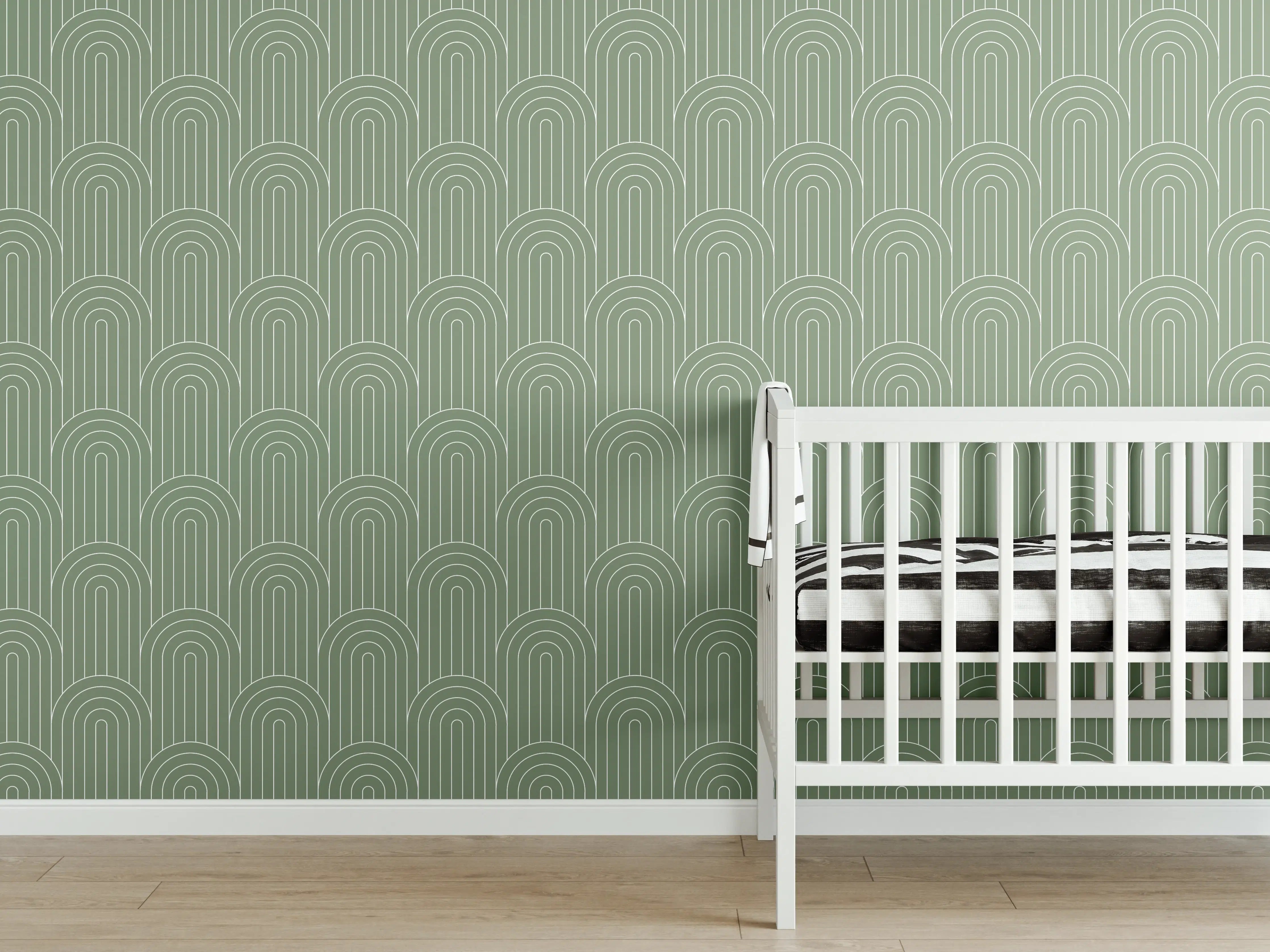 Babyzimmer Wandgestaltung - Farbige Fliesen mit harmonischer Struktur