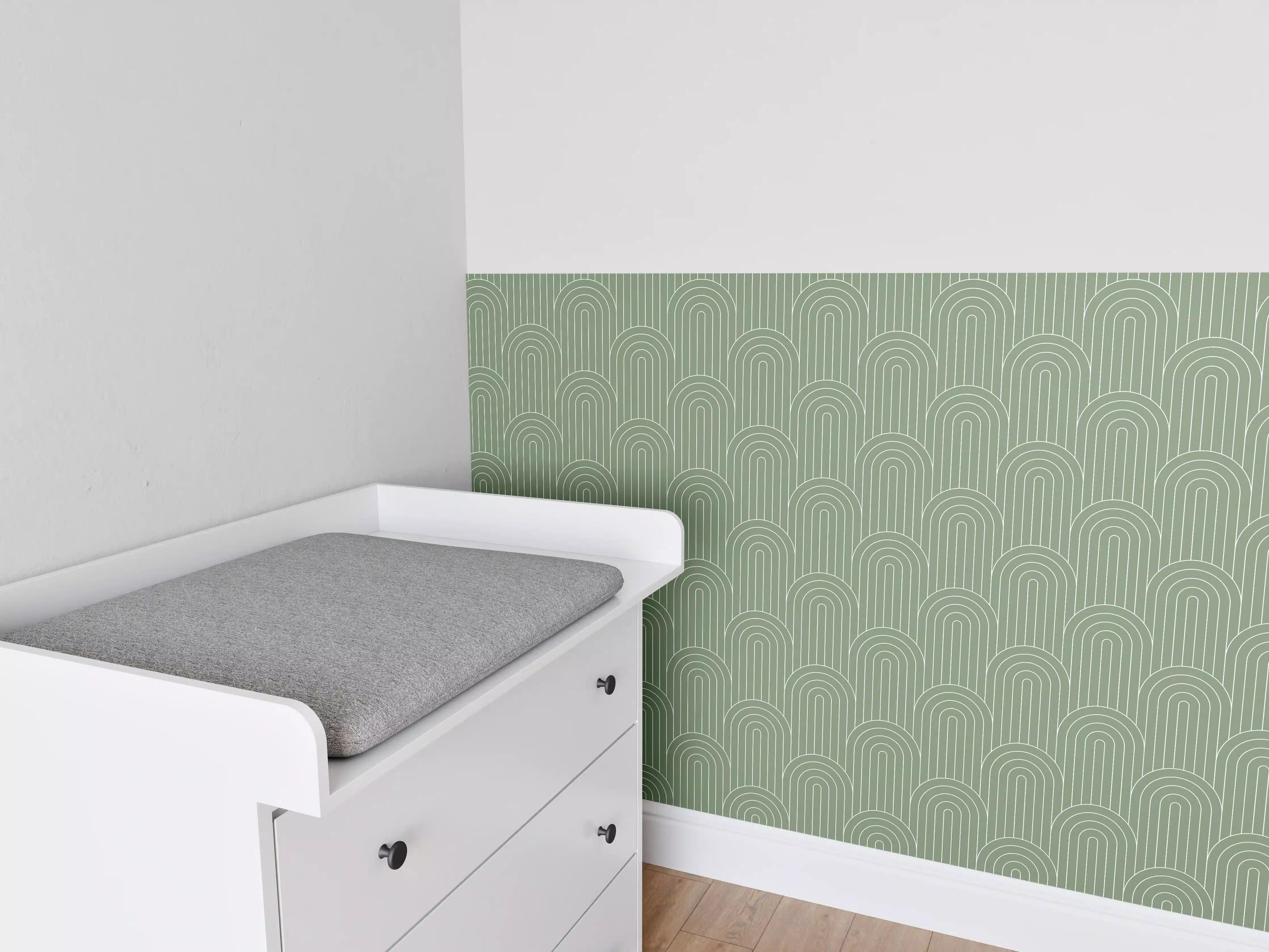 Babyzimmer Wandgestaltung - Farbige Fliesen mit harmonischer Struktur