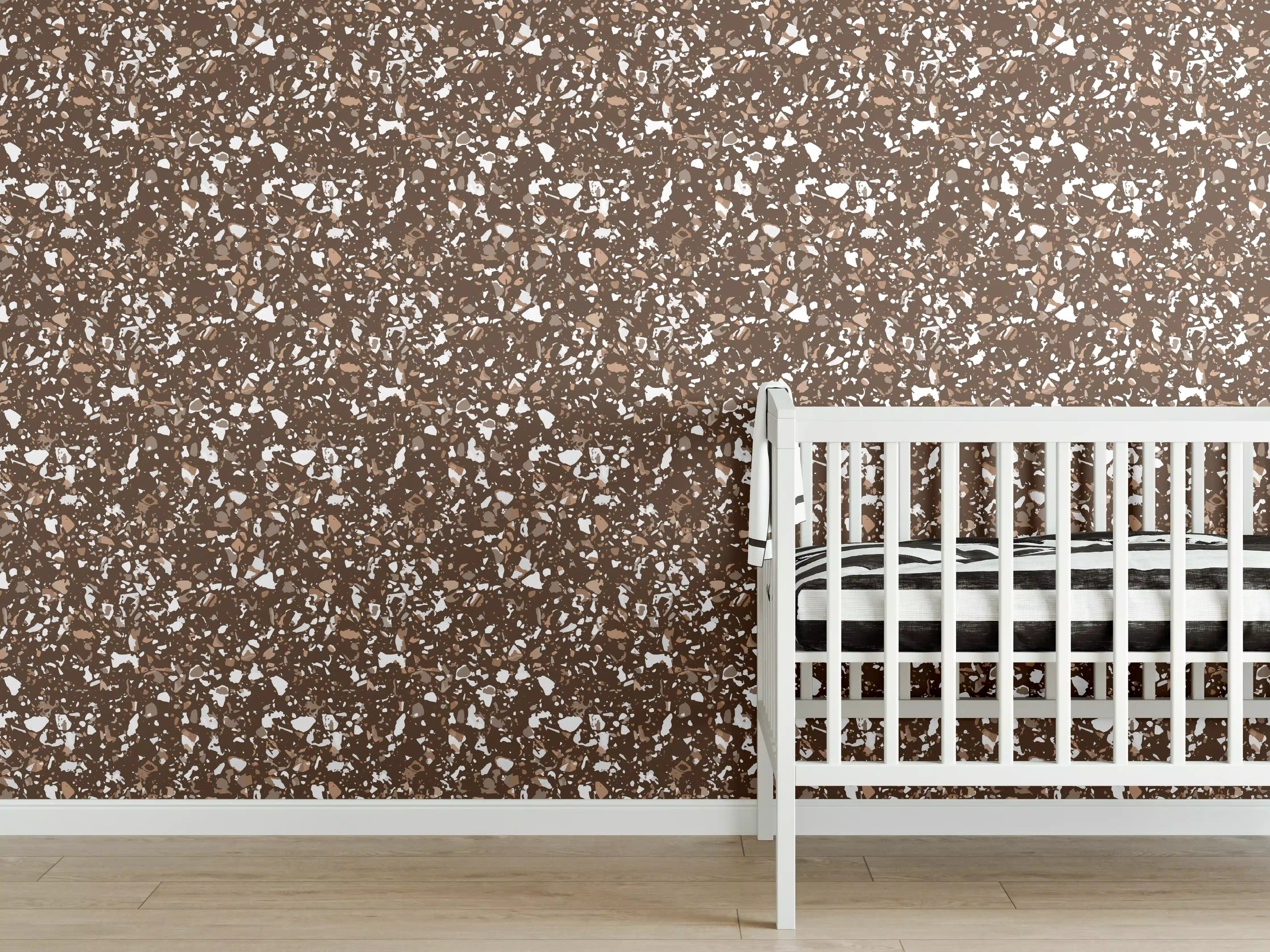 Babyzimmer Wandgestaltung - Fein strukturierter weißer Marmor mit zarten Graunuancen
