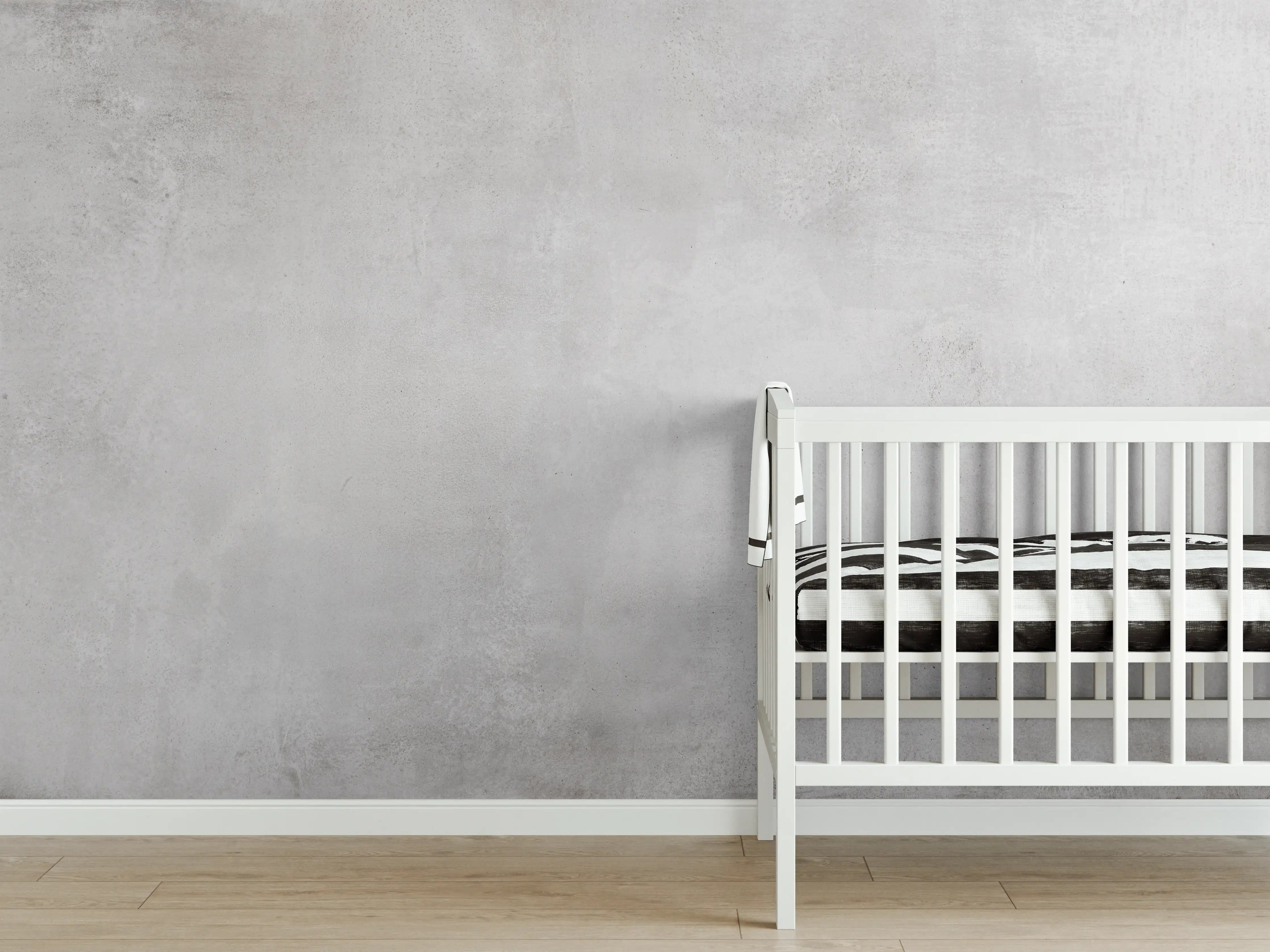 Babyzimmer Wandgestaltung - Feine Zement- Struktur