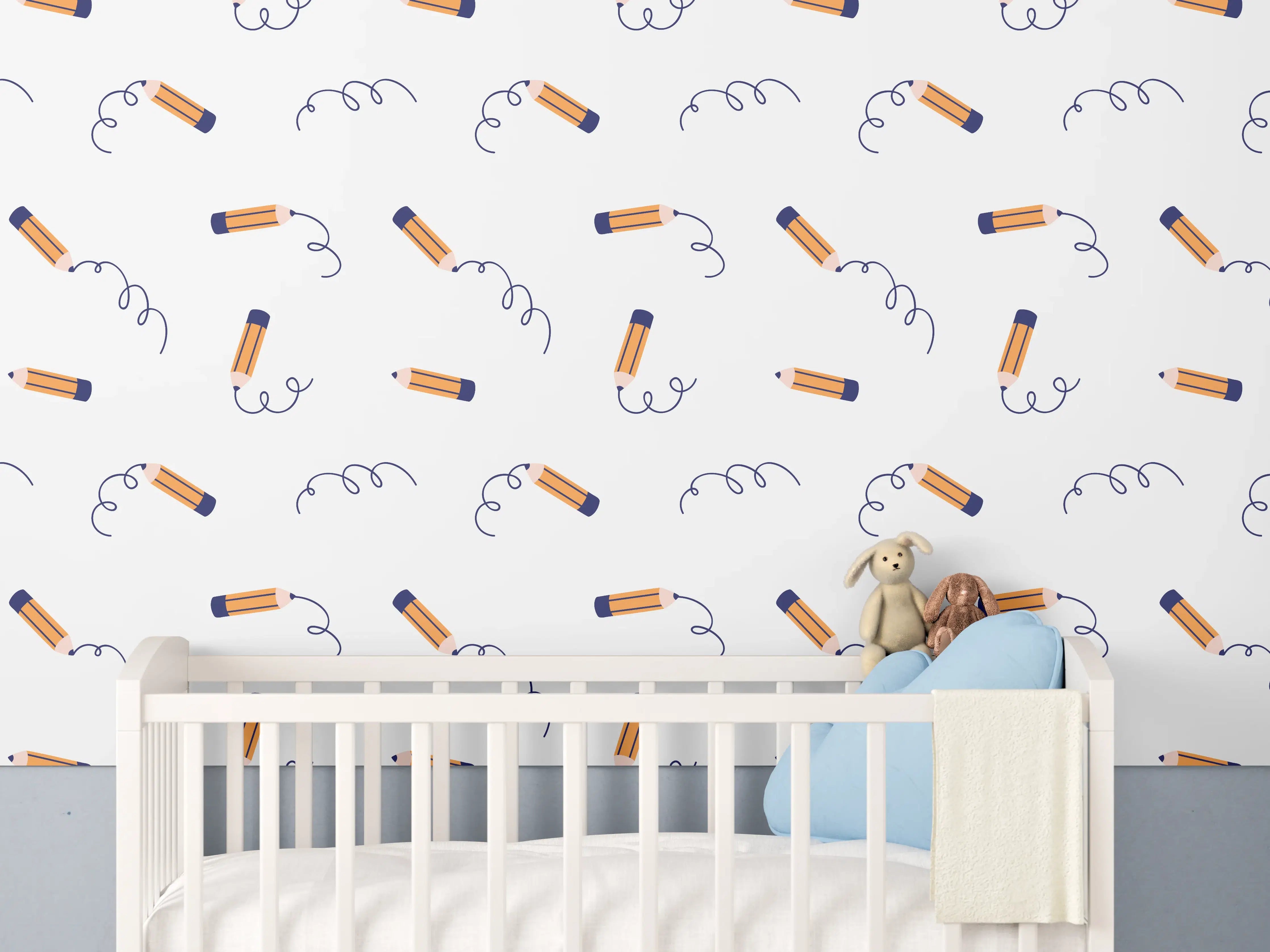 Babyzimmer Wandgestaltung - Feuerzeug mit Rauchmuster