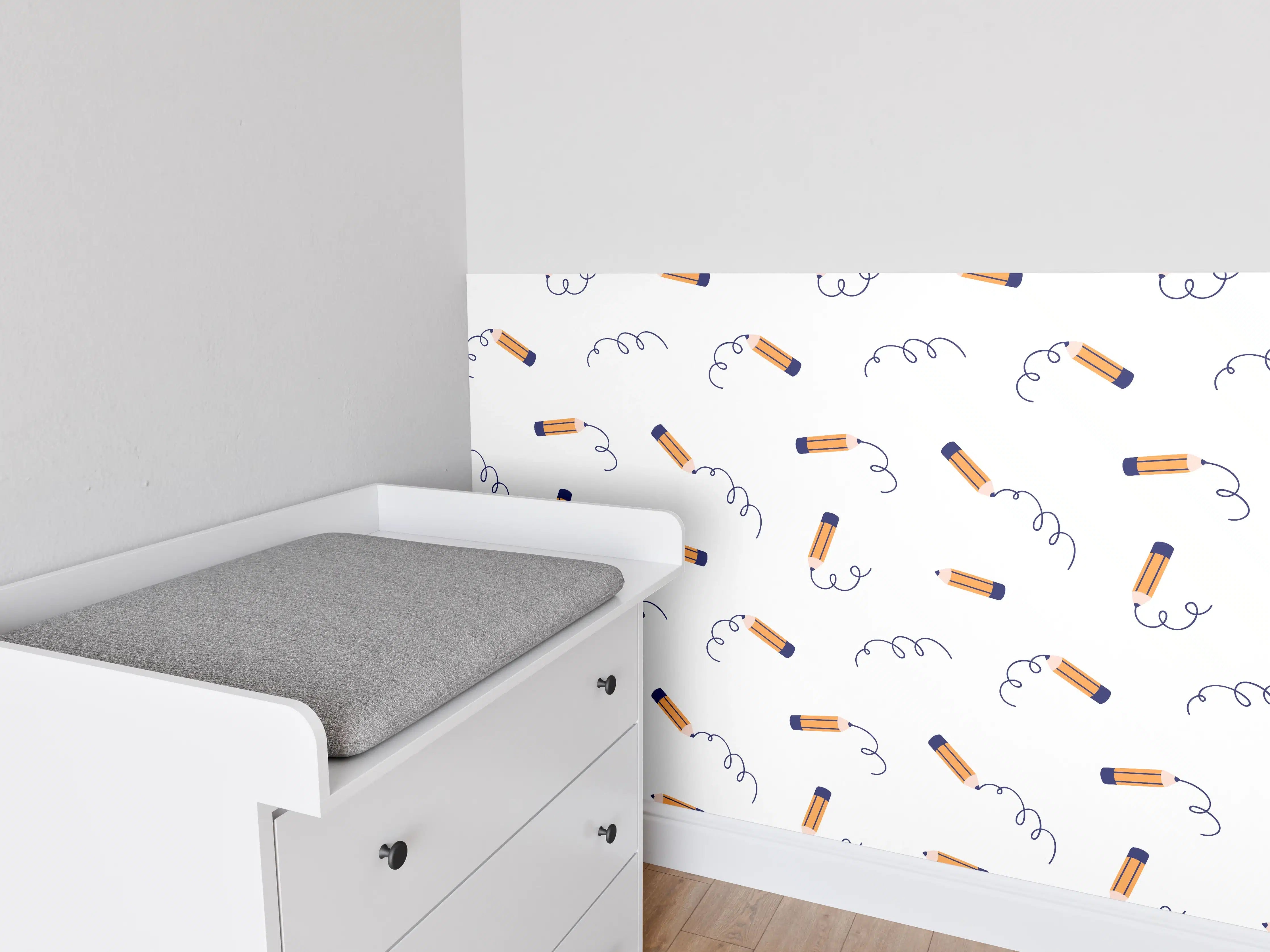 Babyzimmer Wandgestaltung - Feuerzeug mit Rauchmuster