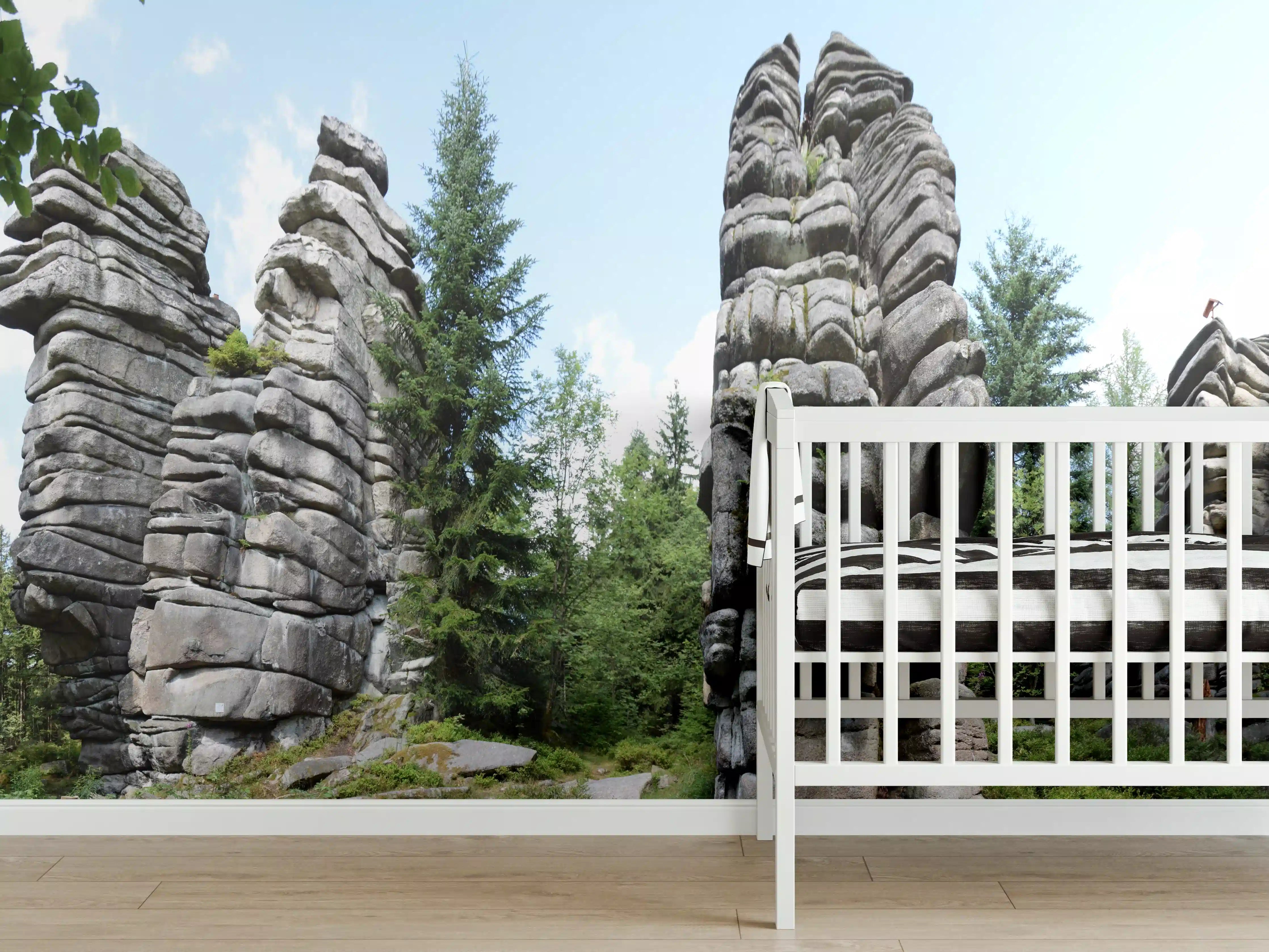 Babyzimmer Wandgestaltung - Fichtelgebirge - Drei Brüder