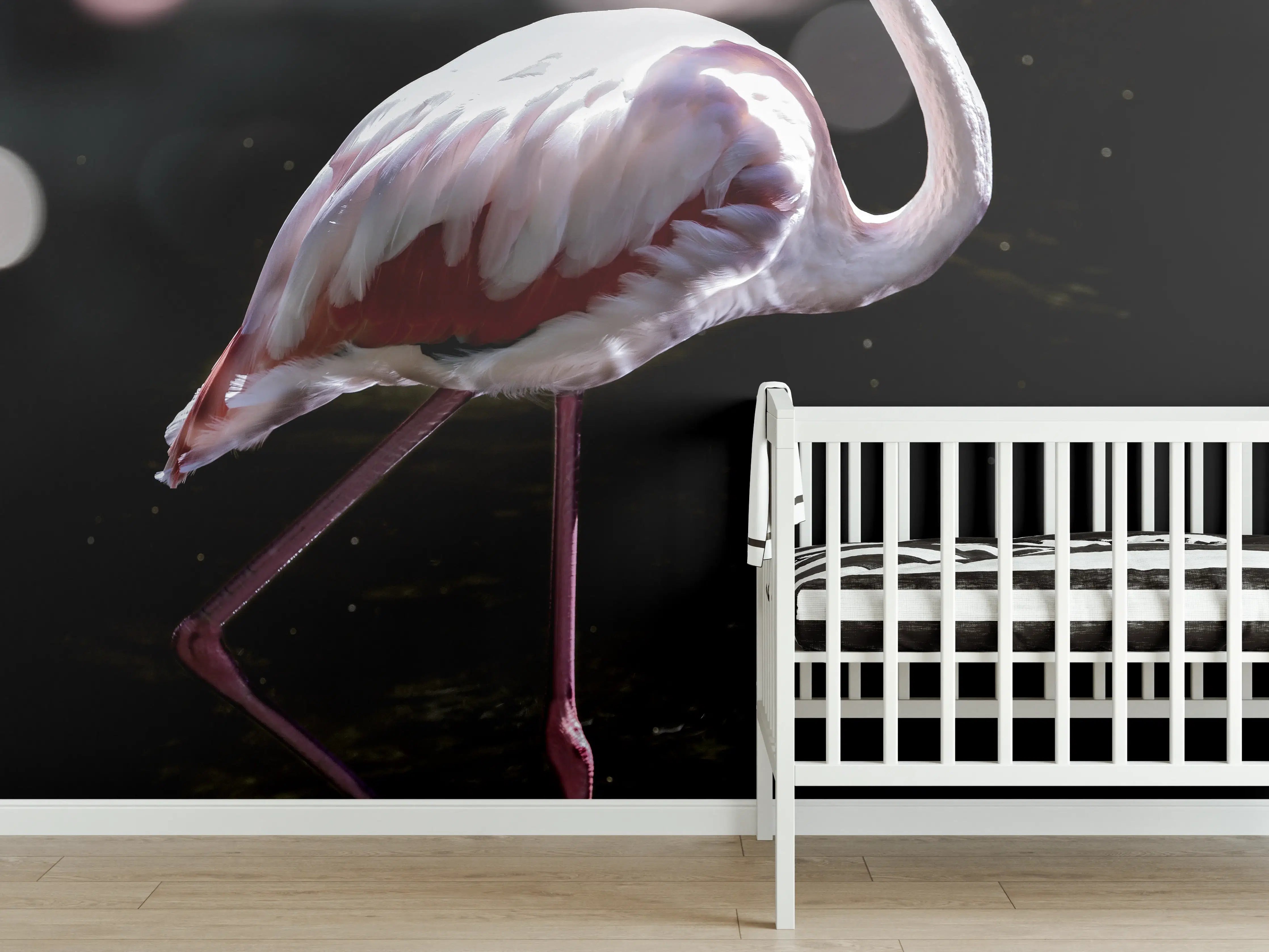 Babyzimmer Wandgestaltung - Flamingo 