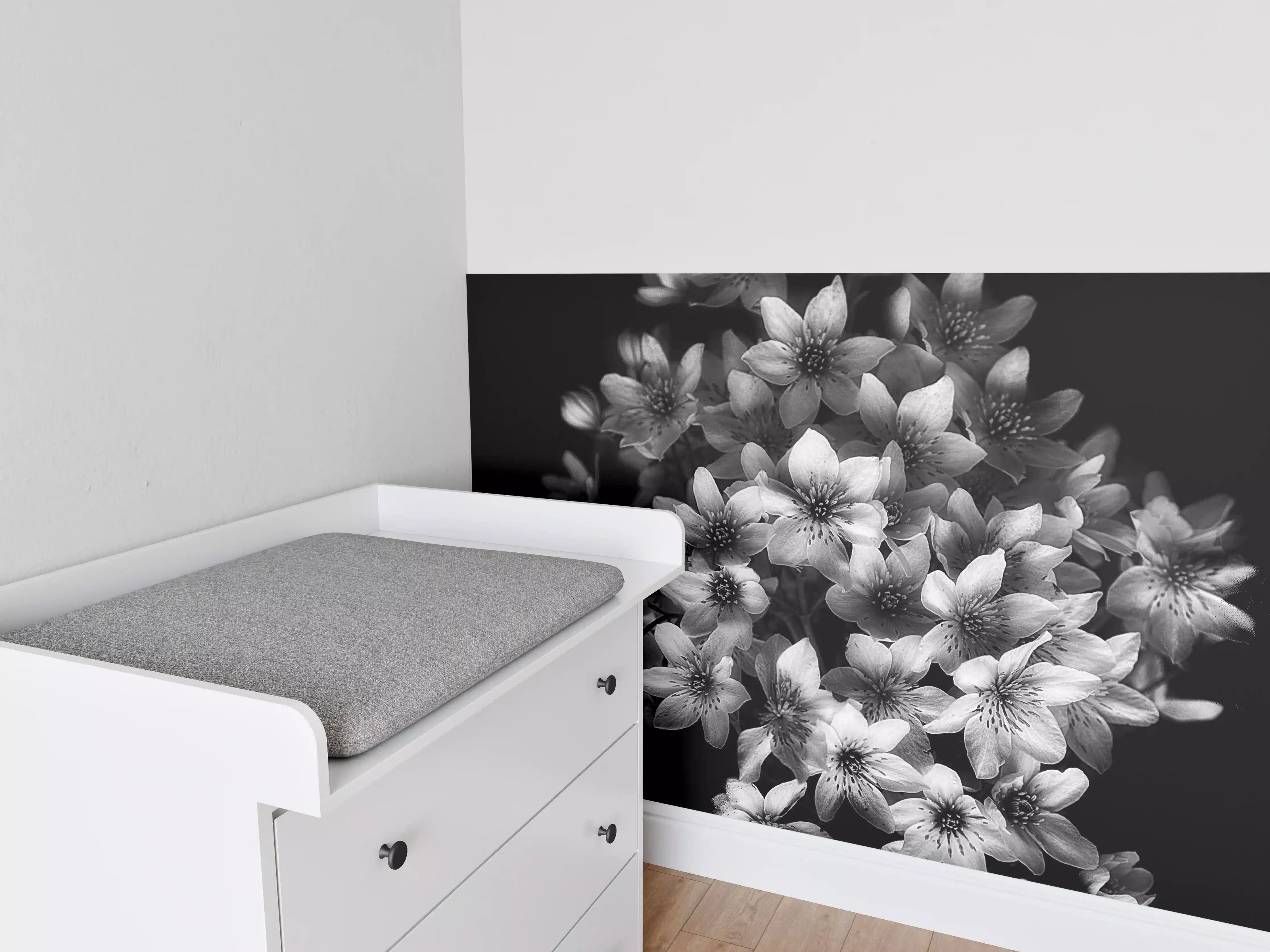 Babyzimmer Wandgestaltung - Florale Kunst - Blumenstrauß