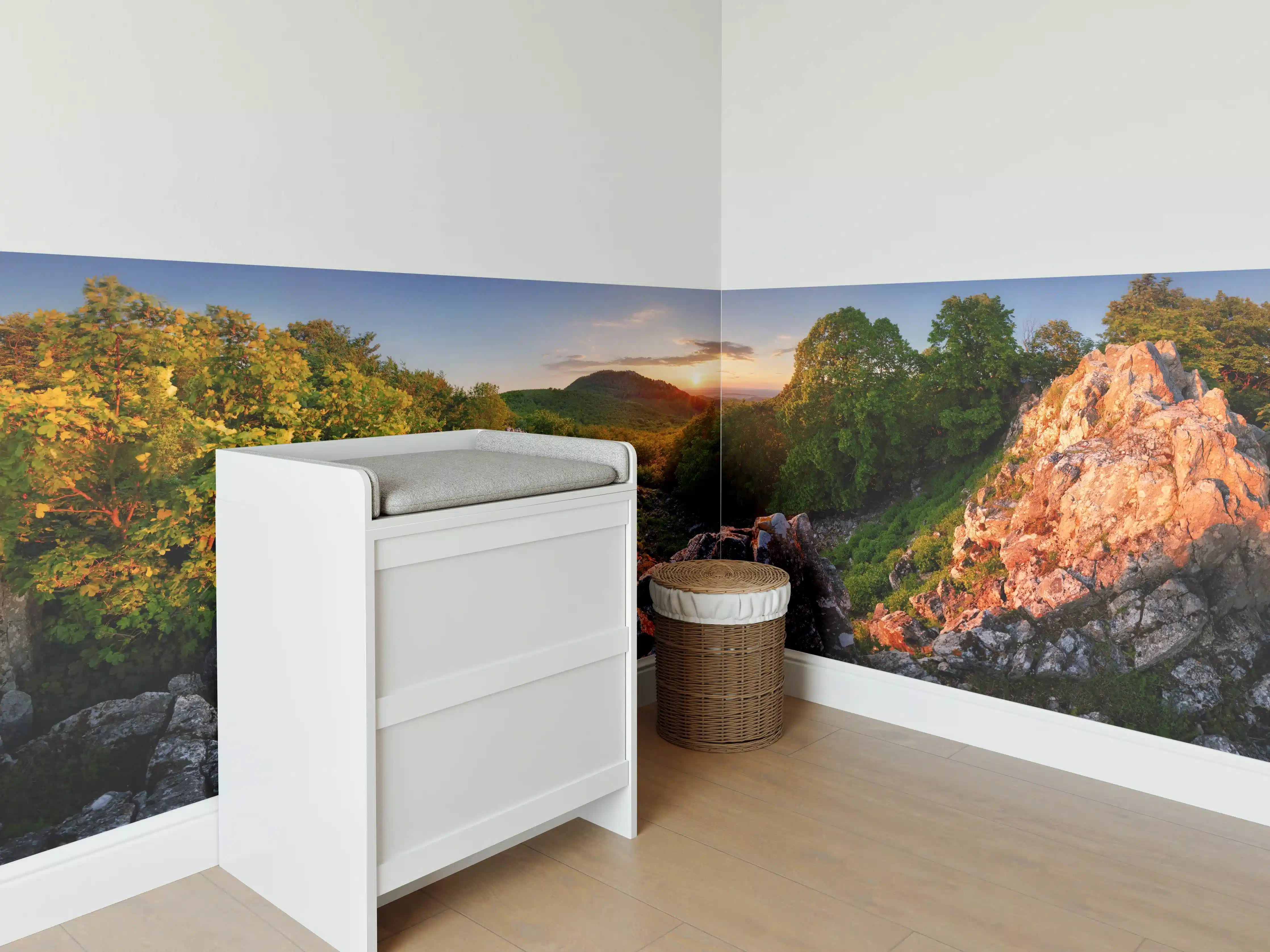 Babyzimmer Wandgestaltung - Freie Waldnaturlandschaft in der Slowakei