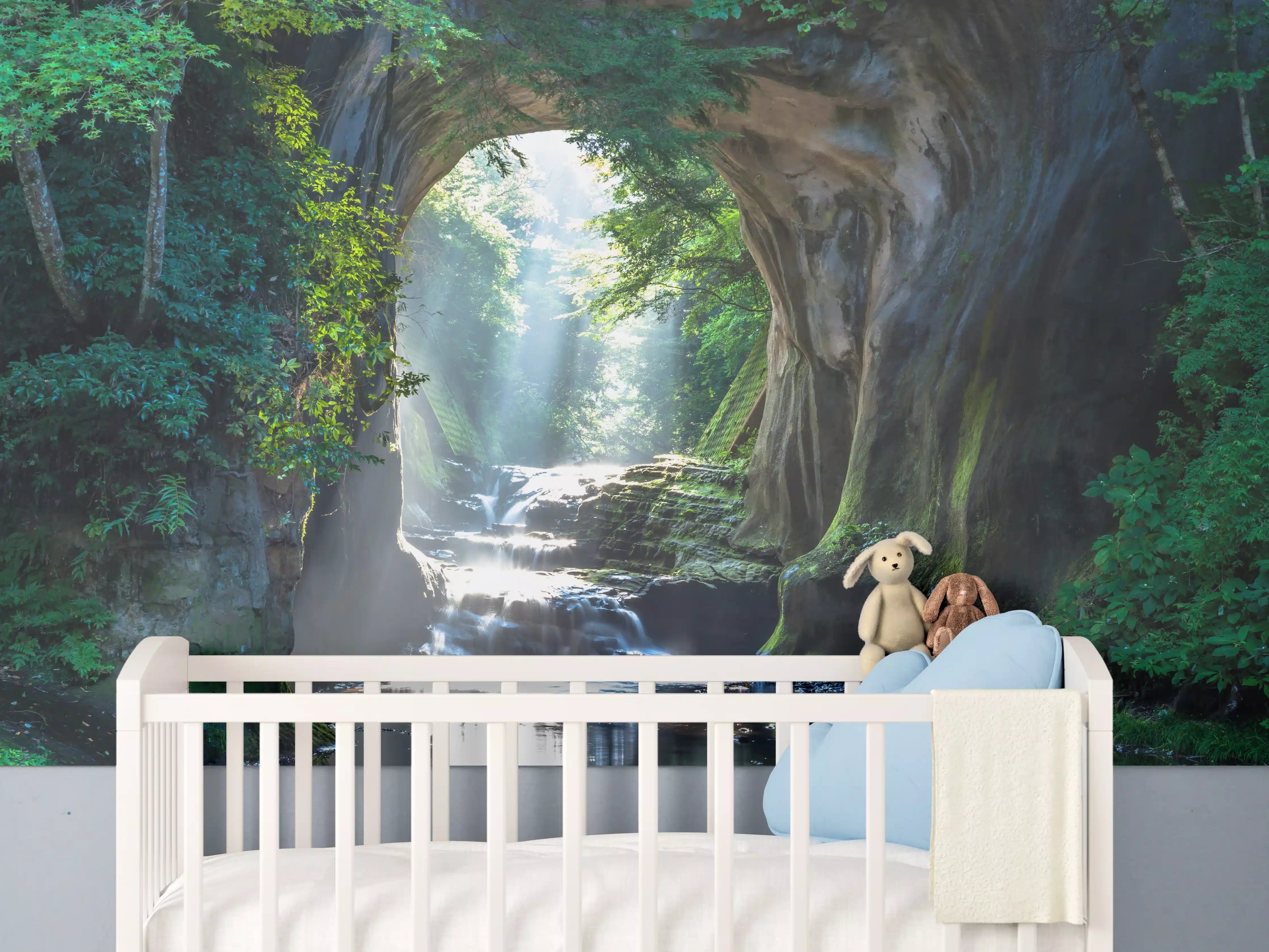 Babyzimmer Wandgestaltung - Friedlicher Chiba Wasserfall