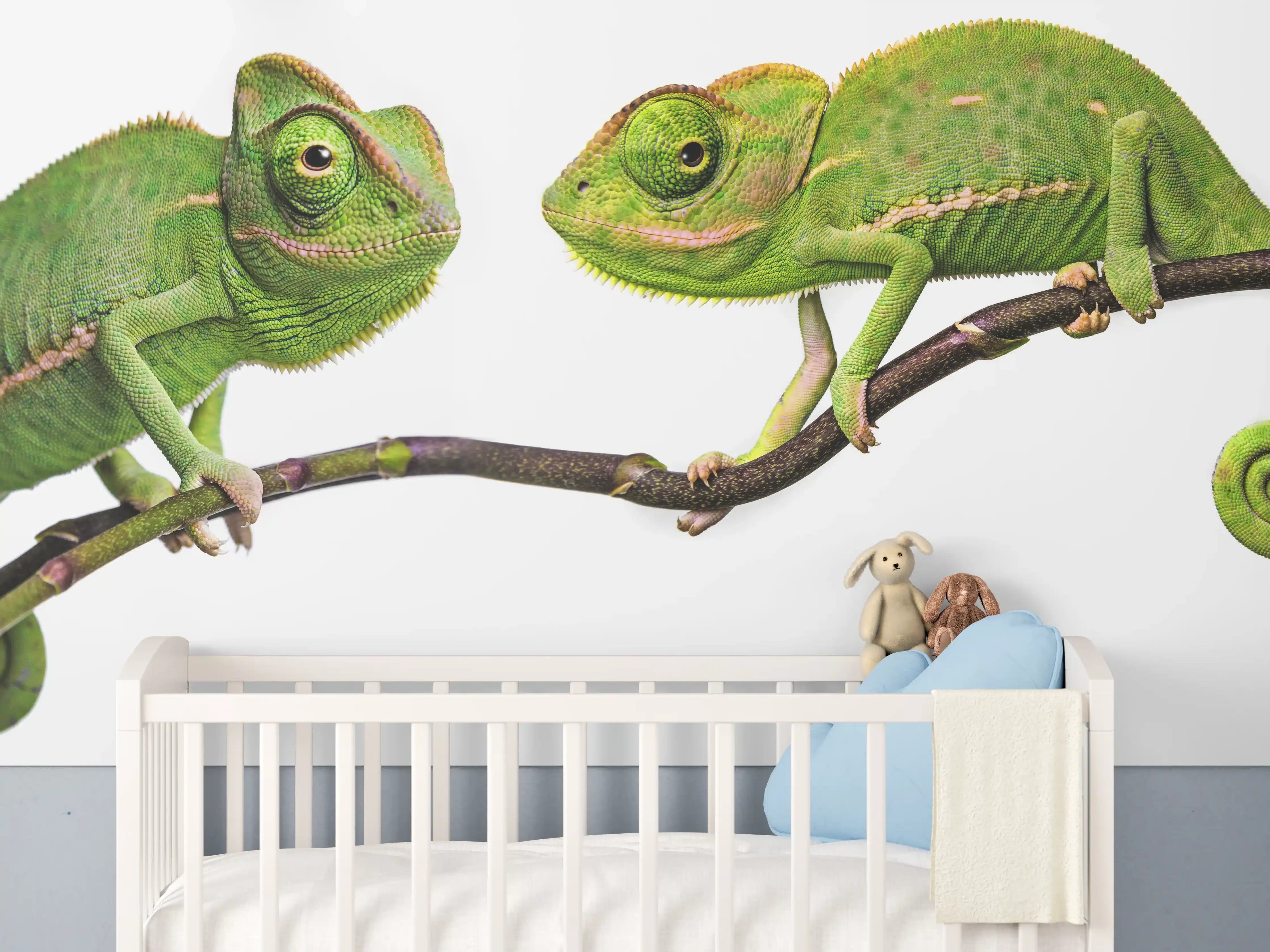Babyzimmer Wandgestaltung - Fröhliche Chamäleons