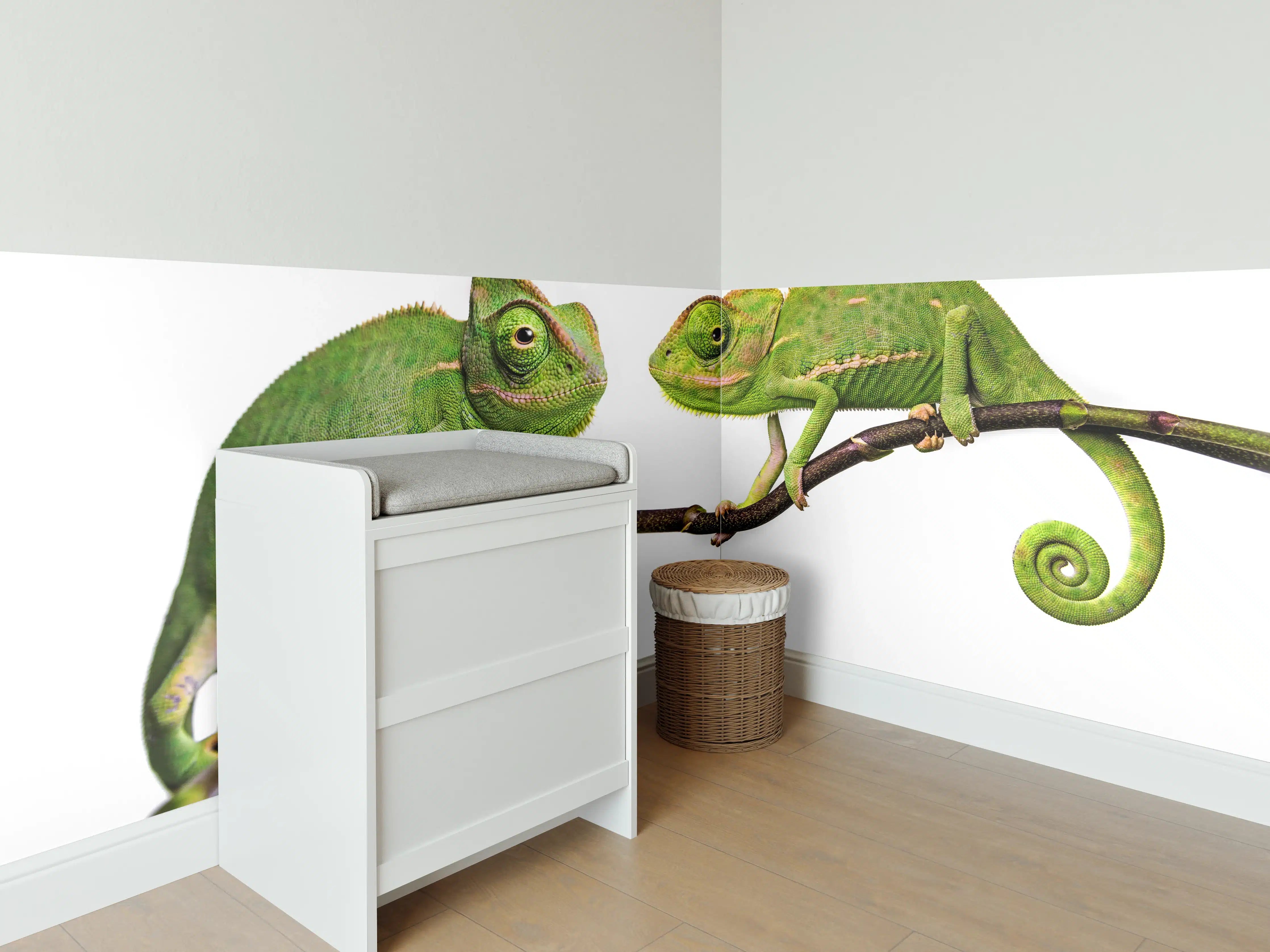 Babyzimmer Wandgestaltung - Fröhliche Chamäleons