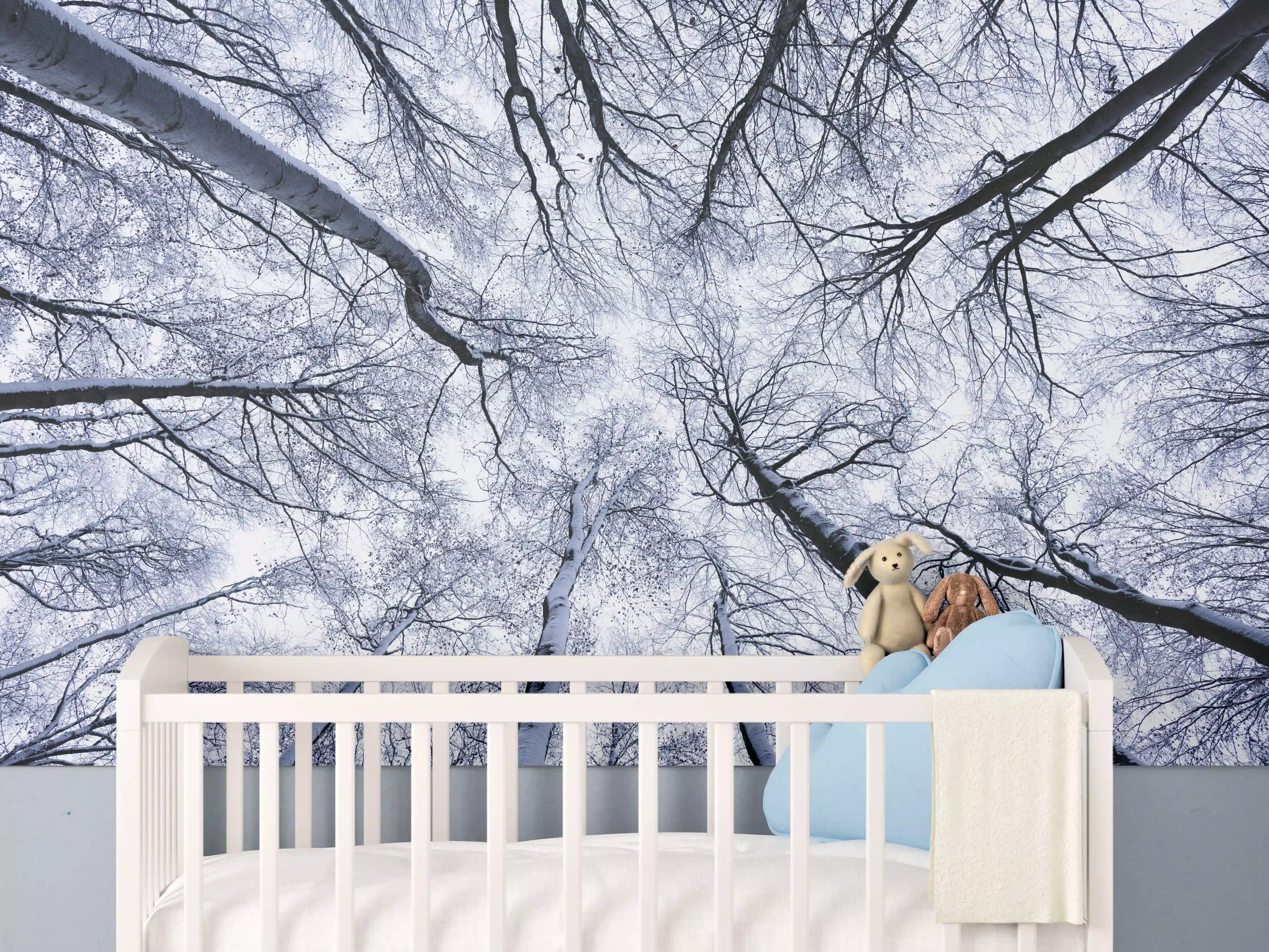 Babyzimmer Wandgestaltung - Frostiger Wald