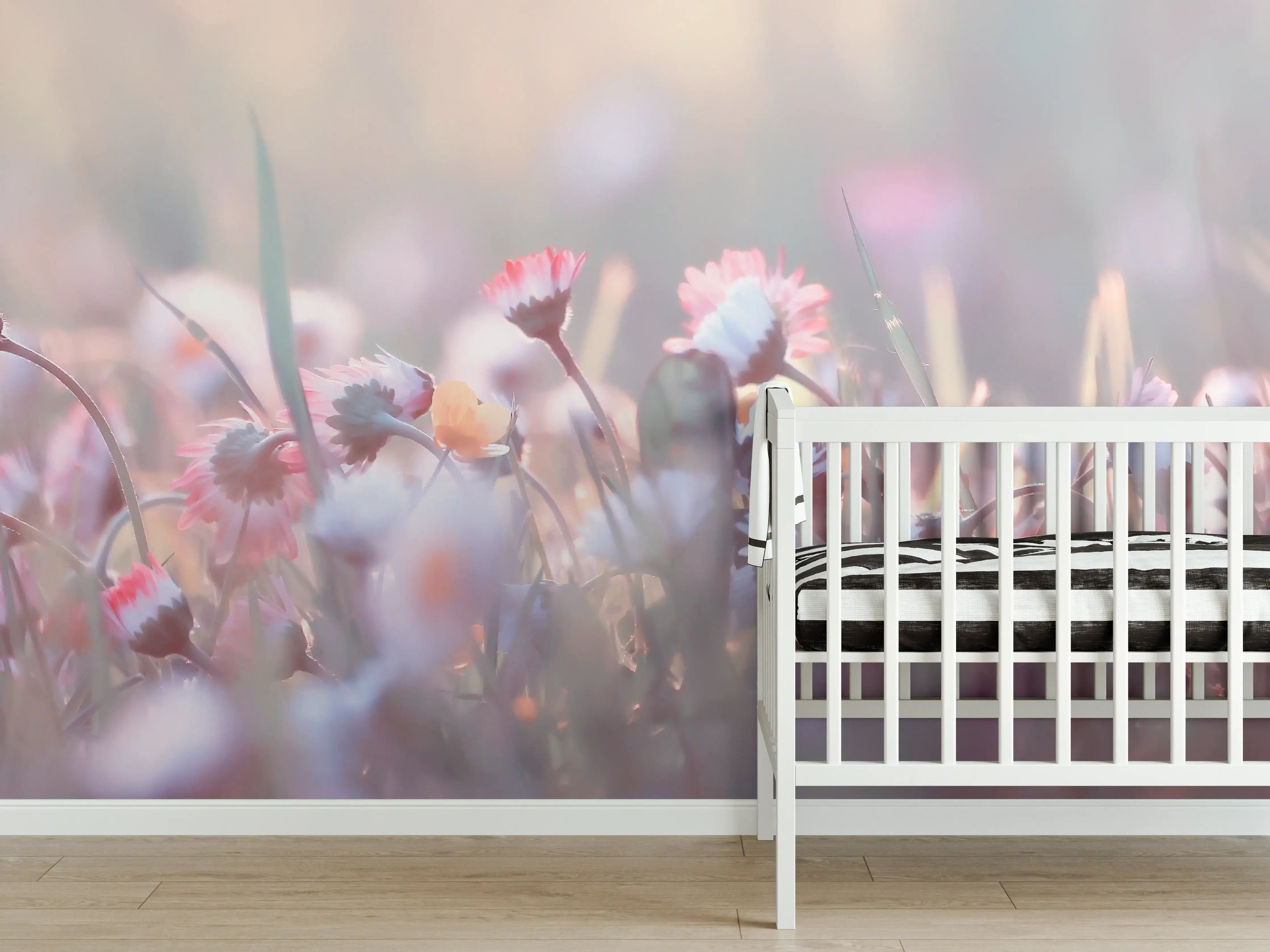 Babyzimmer Wandgestaltung - Gänseblümchen in der Natur