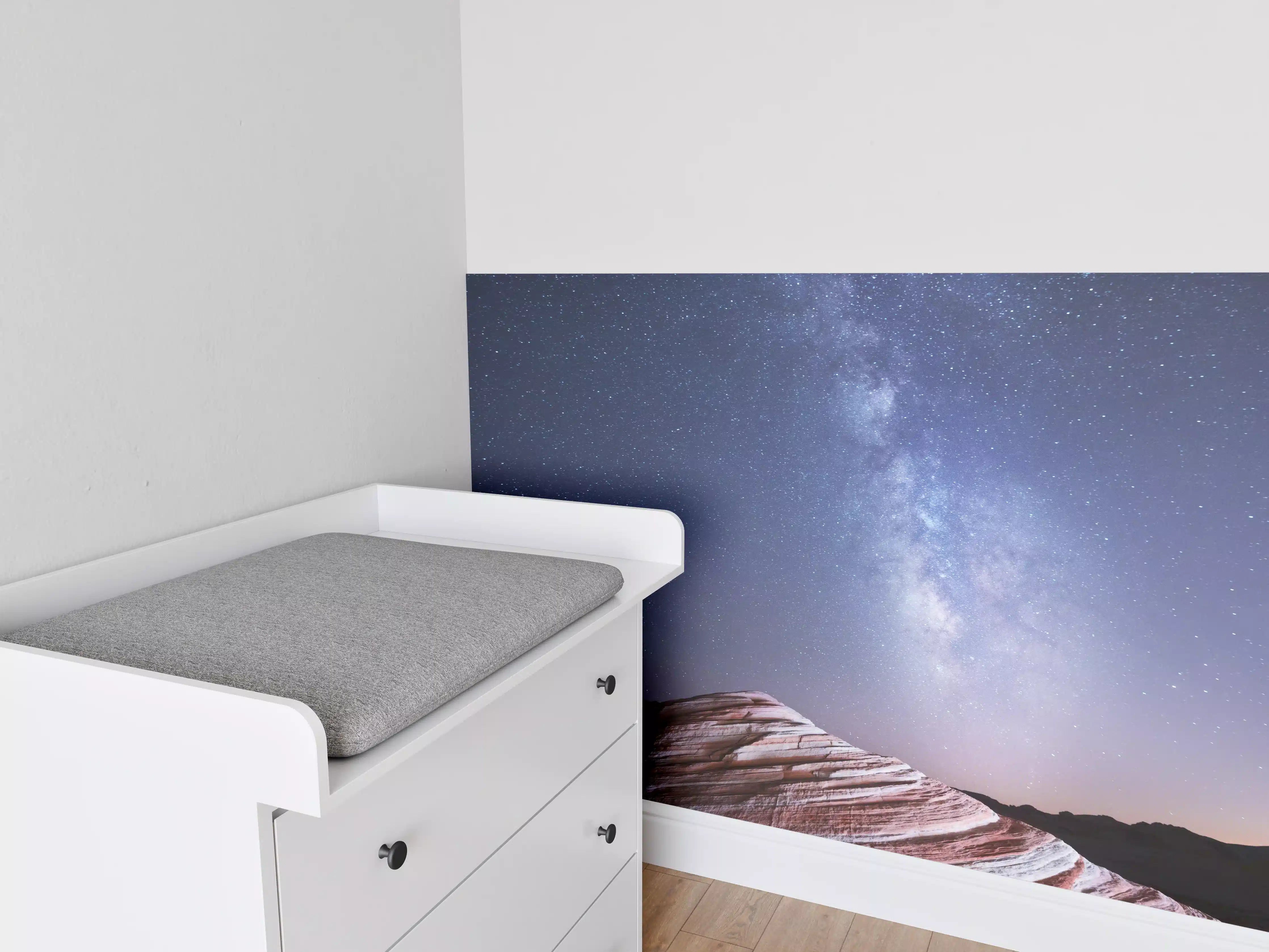 Babyzimmer Wandgestaltung - Galaktische Wüstennacht