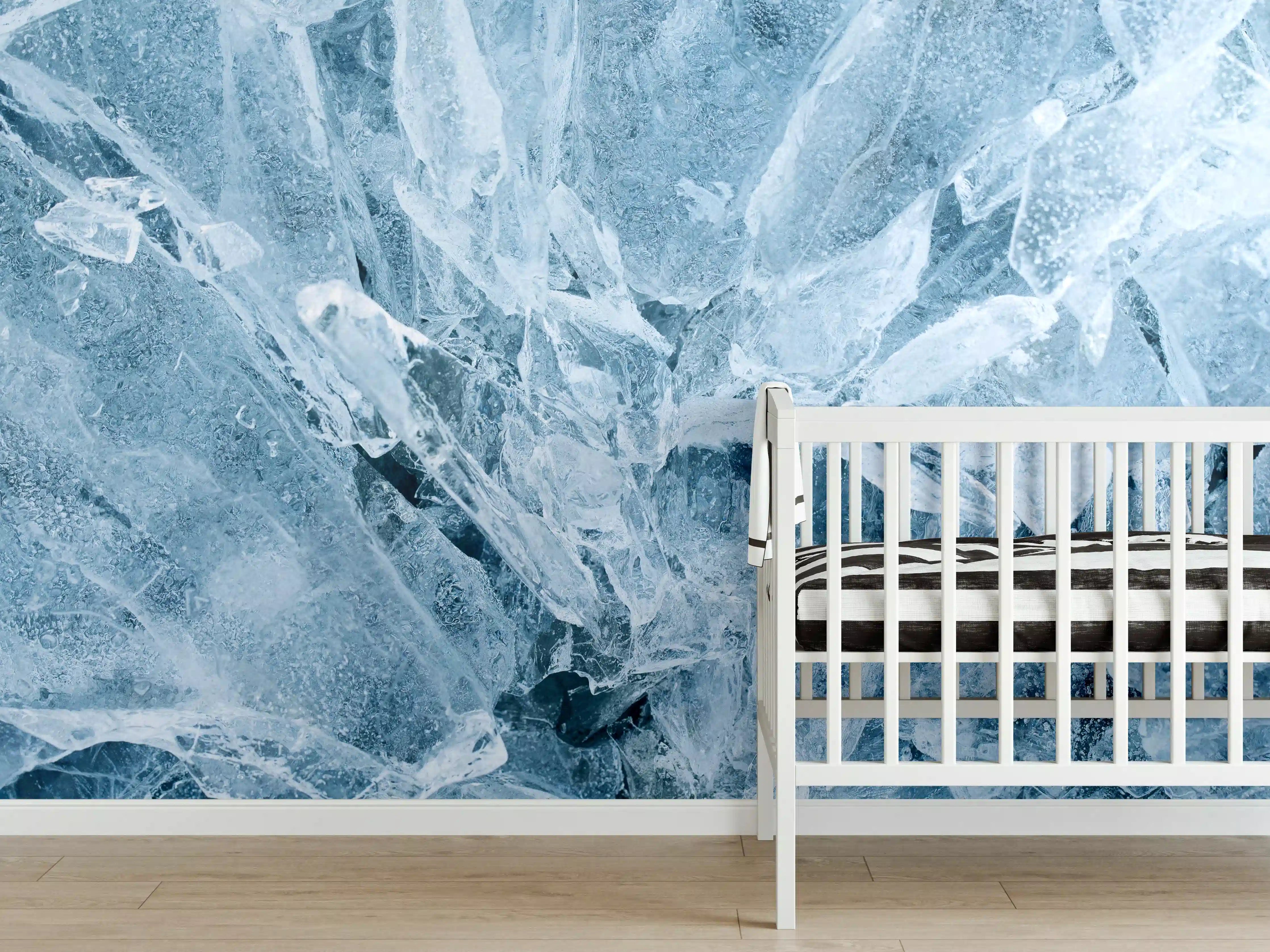 Babyzimmer Wandgestaltung - Gebrochenes Eis Textur