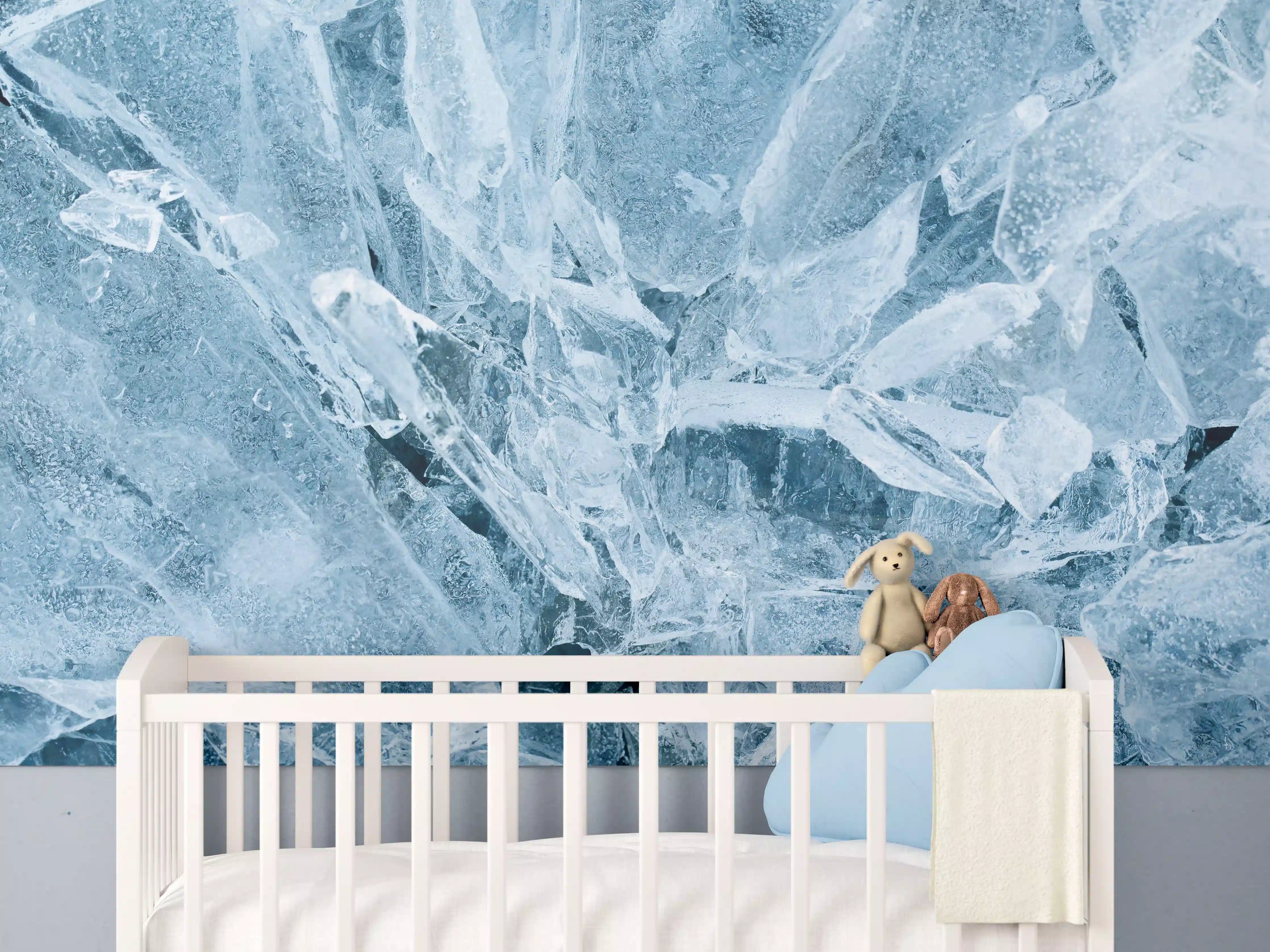 Babyzimmer Wandgestaltung - Gebrochenes Eis Textur