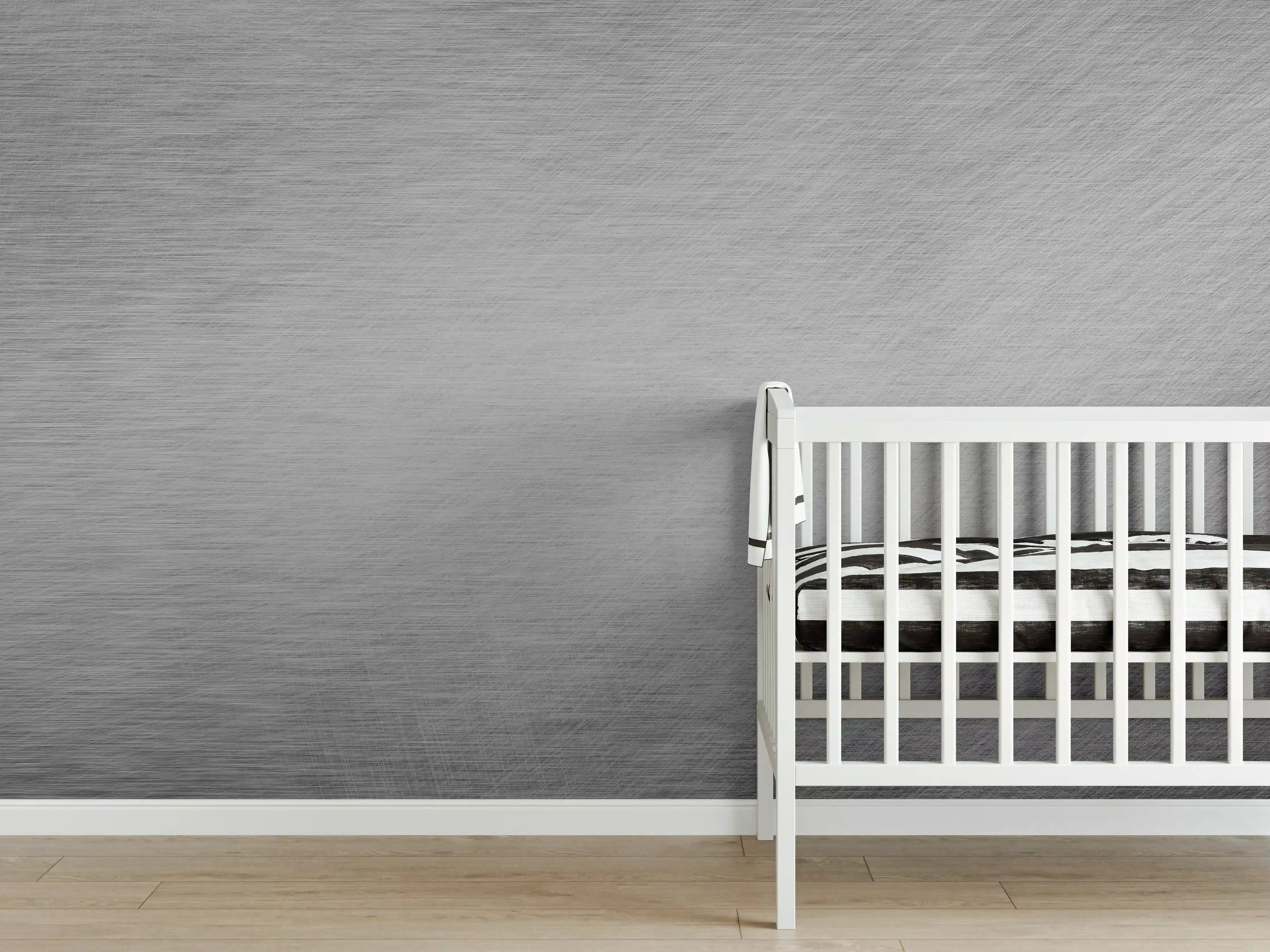 Babyzimmer Wandgestaltung - Gebürsteter Stahlblech Mix