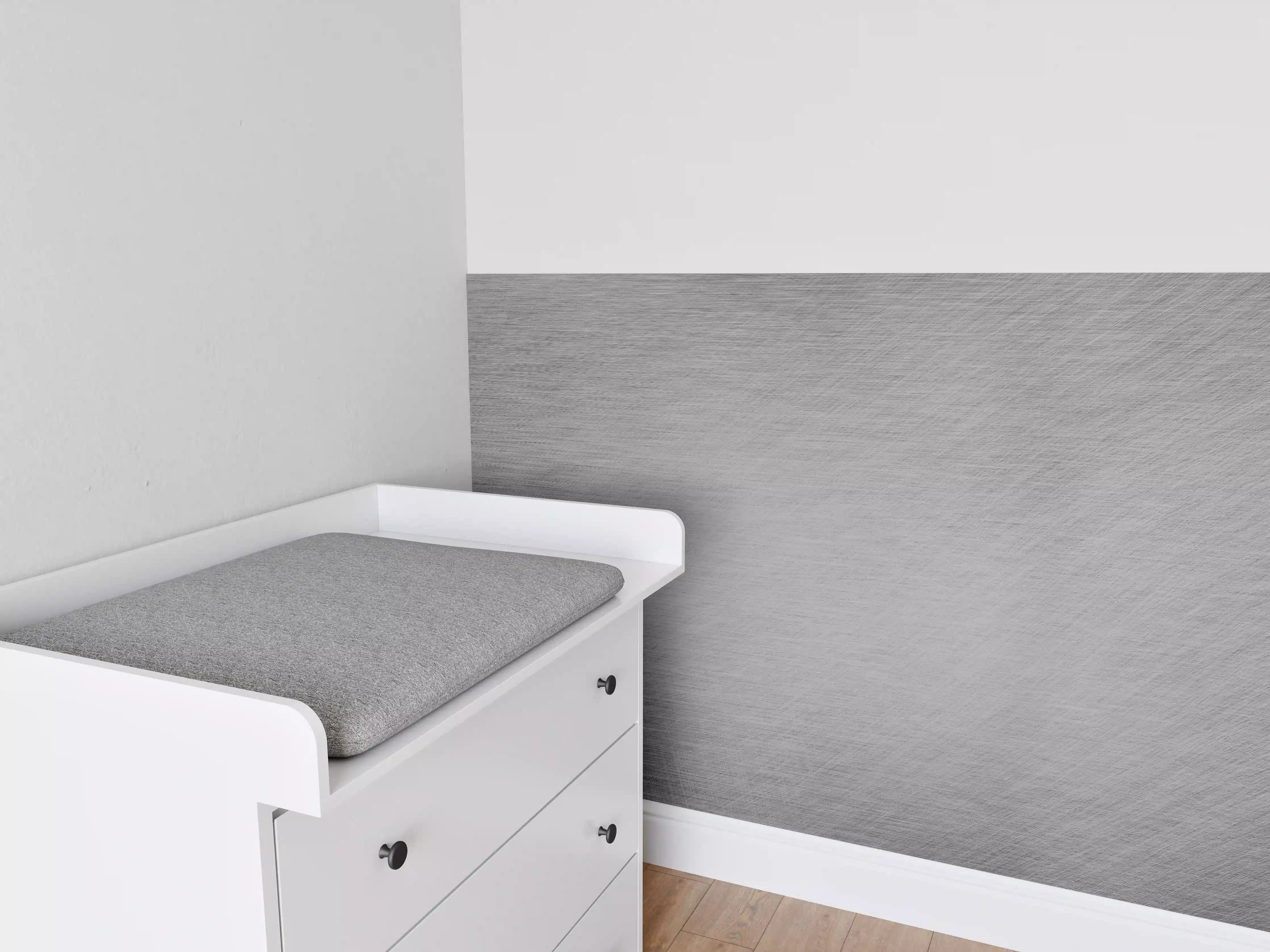 Babyzimmer Wandgestaltung - Gebürsteter Stahlblech Mix
