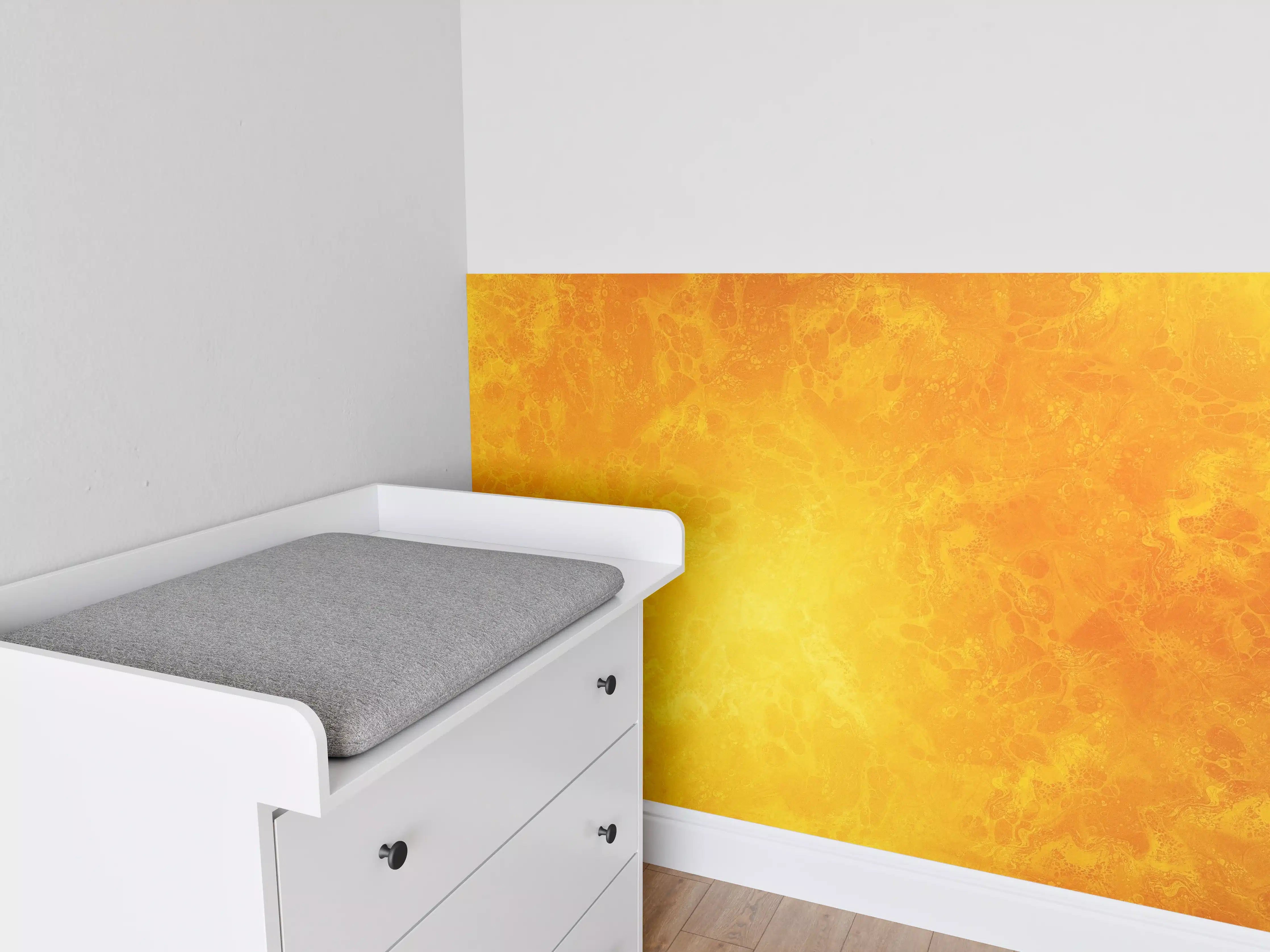 Babyzimmer Wandgestaltung - Gelbes Farbmuster
