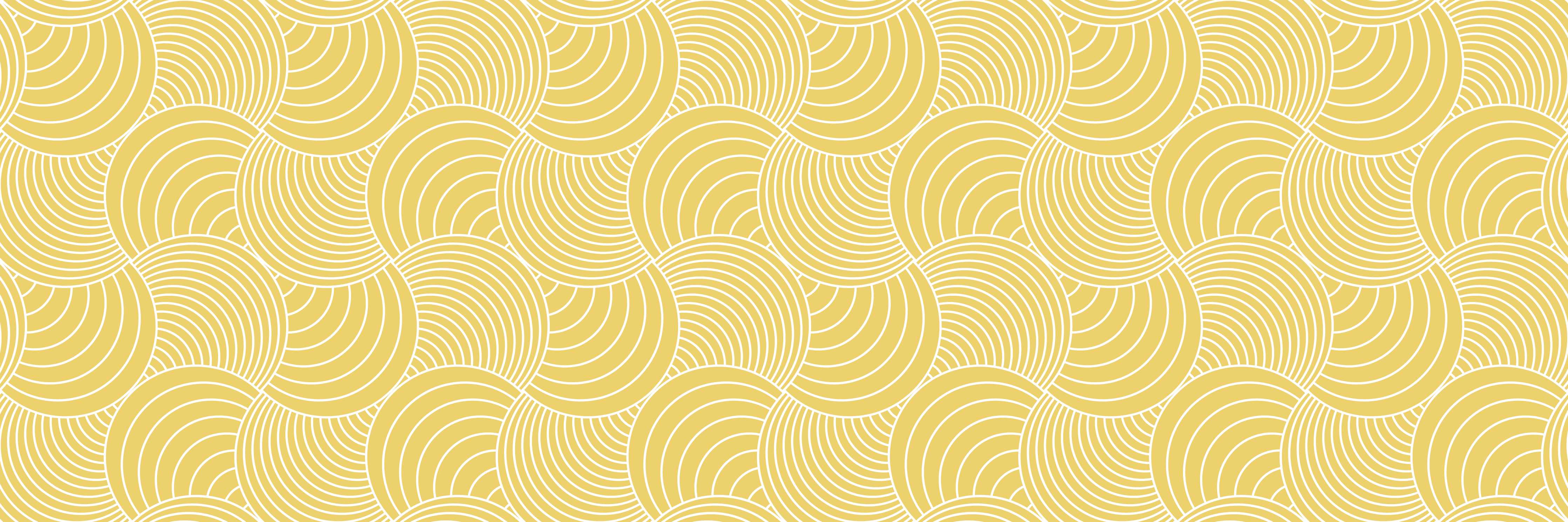 Babyzimmer Wandgestaltung-Gelbes Wellenmuster mit Goldakzenten