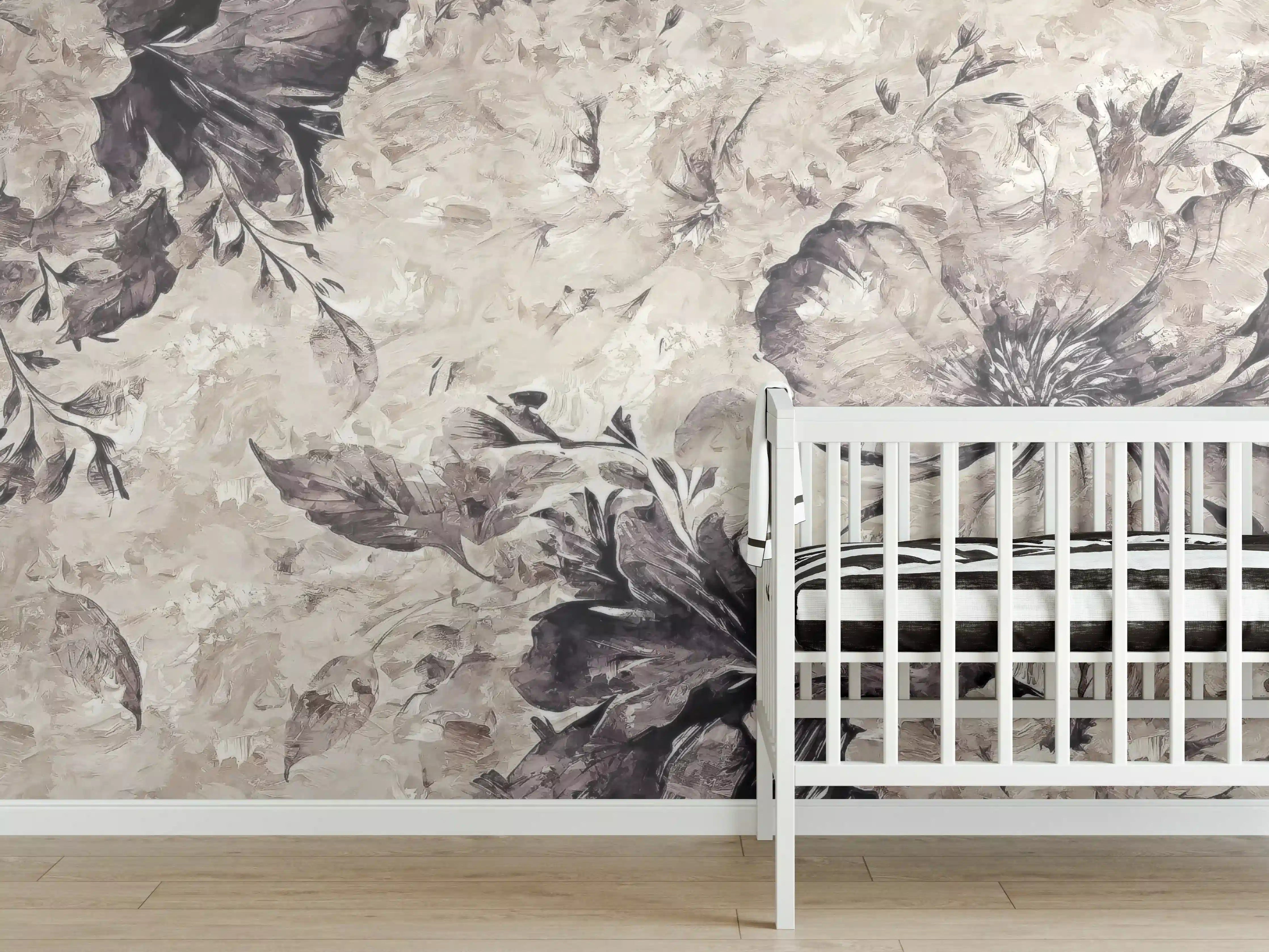 Babyzimmer Wandgestaltung - Gemälde - Büsche