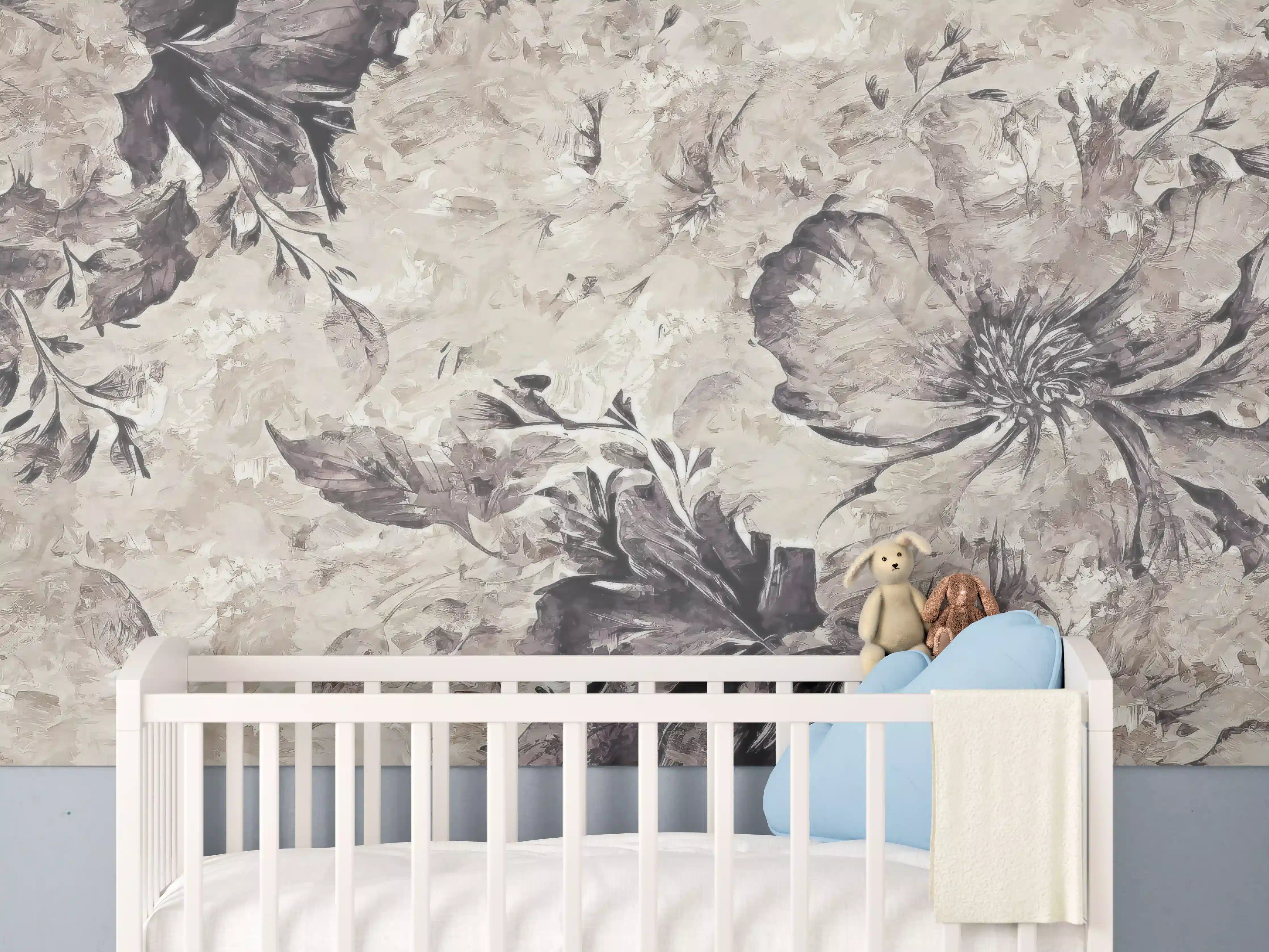 Babyzimmer Wandgestaltung - Gemälde - Büsche