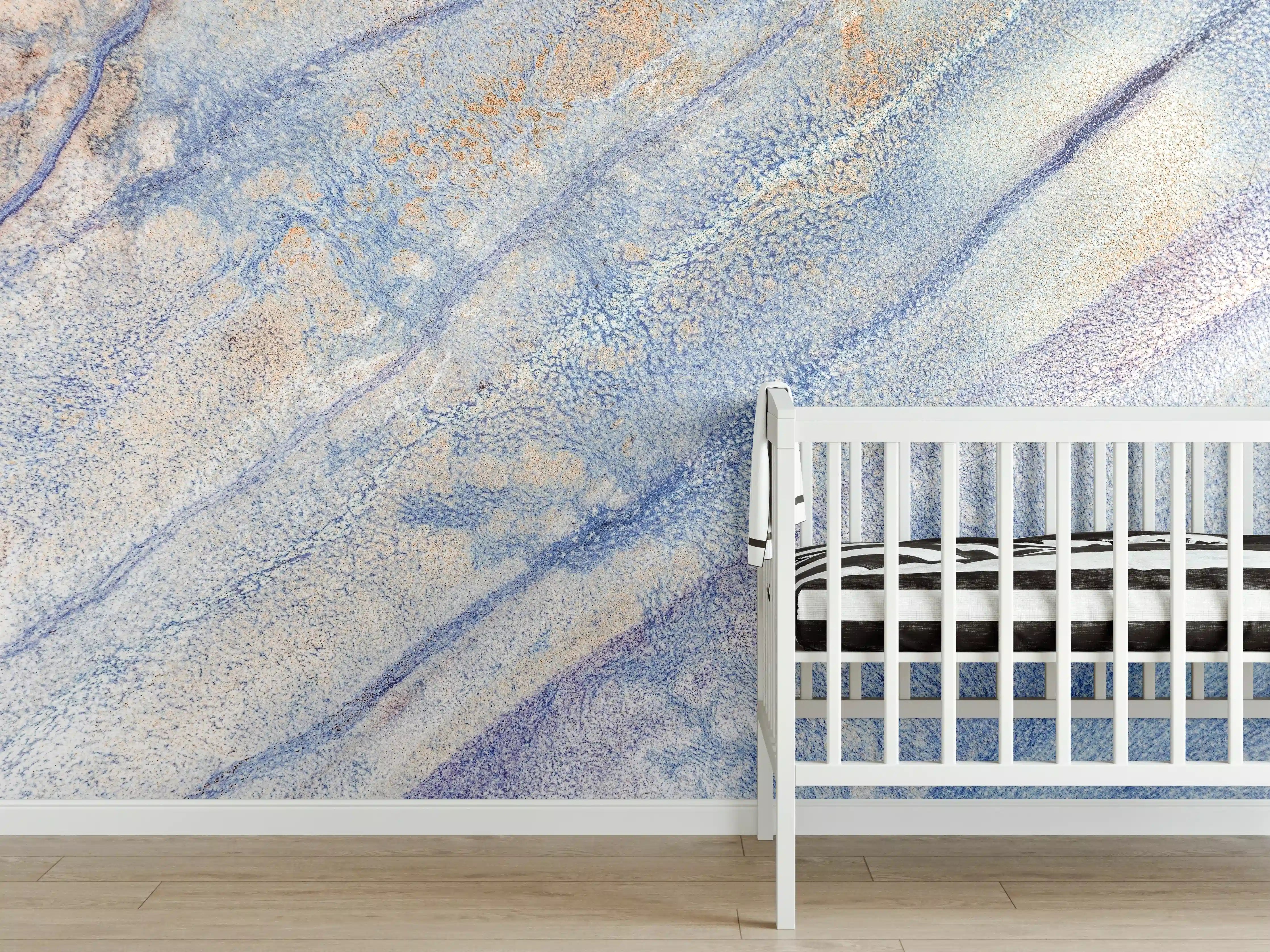 Babyzimmer Wandgestaltung - Geometrische Mars Architektur