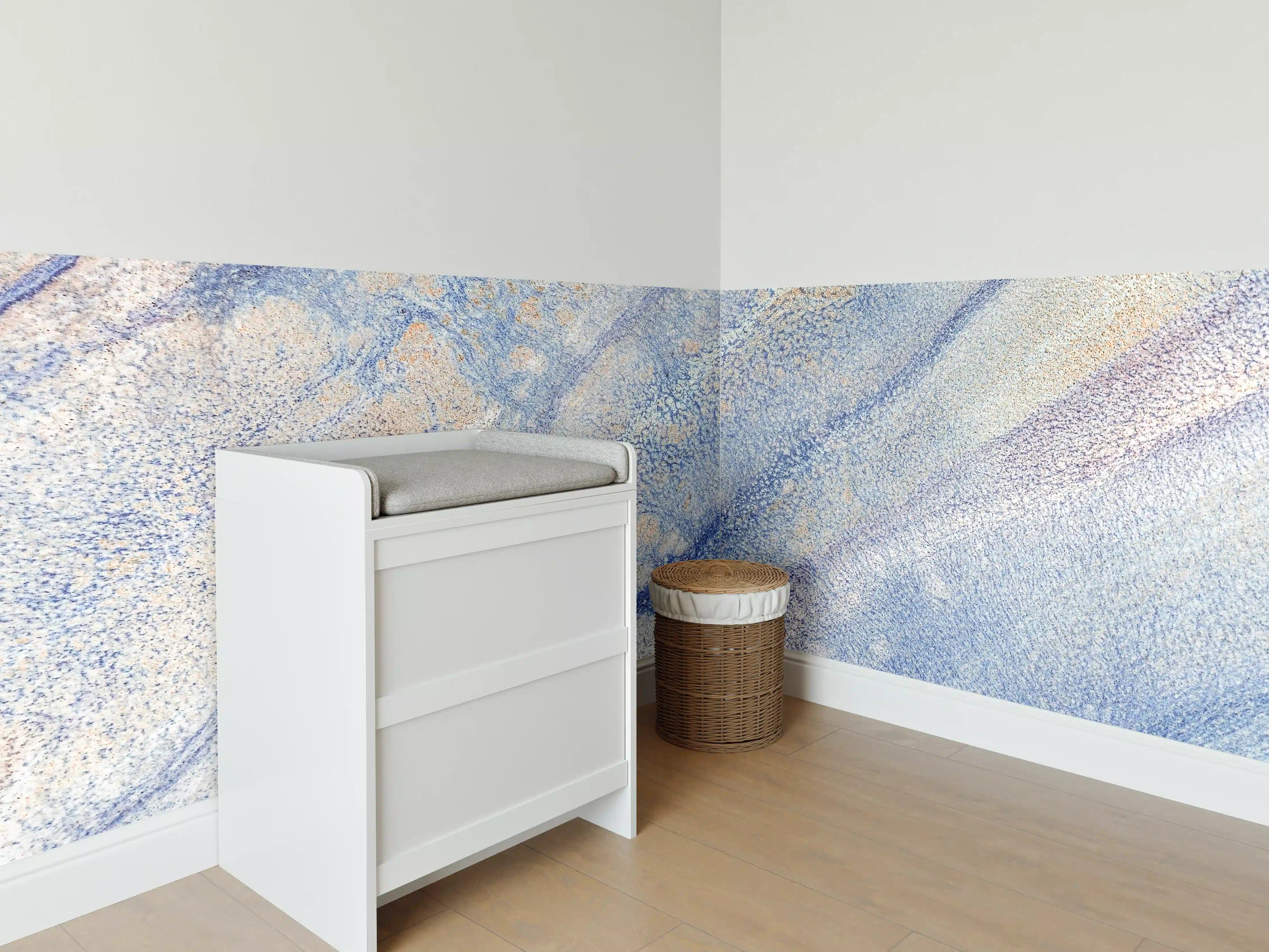 Babyzimmer Wandgestaltung - Geometrische Mars Architektur