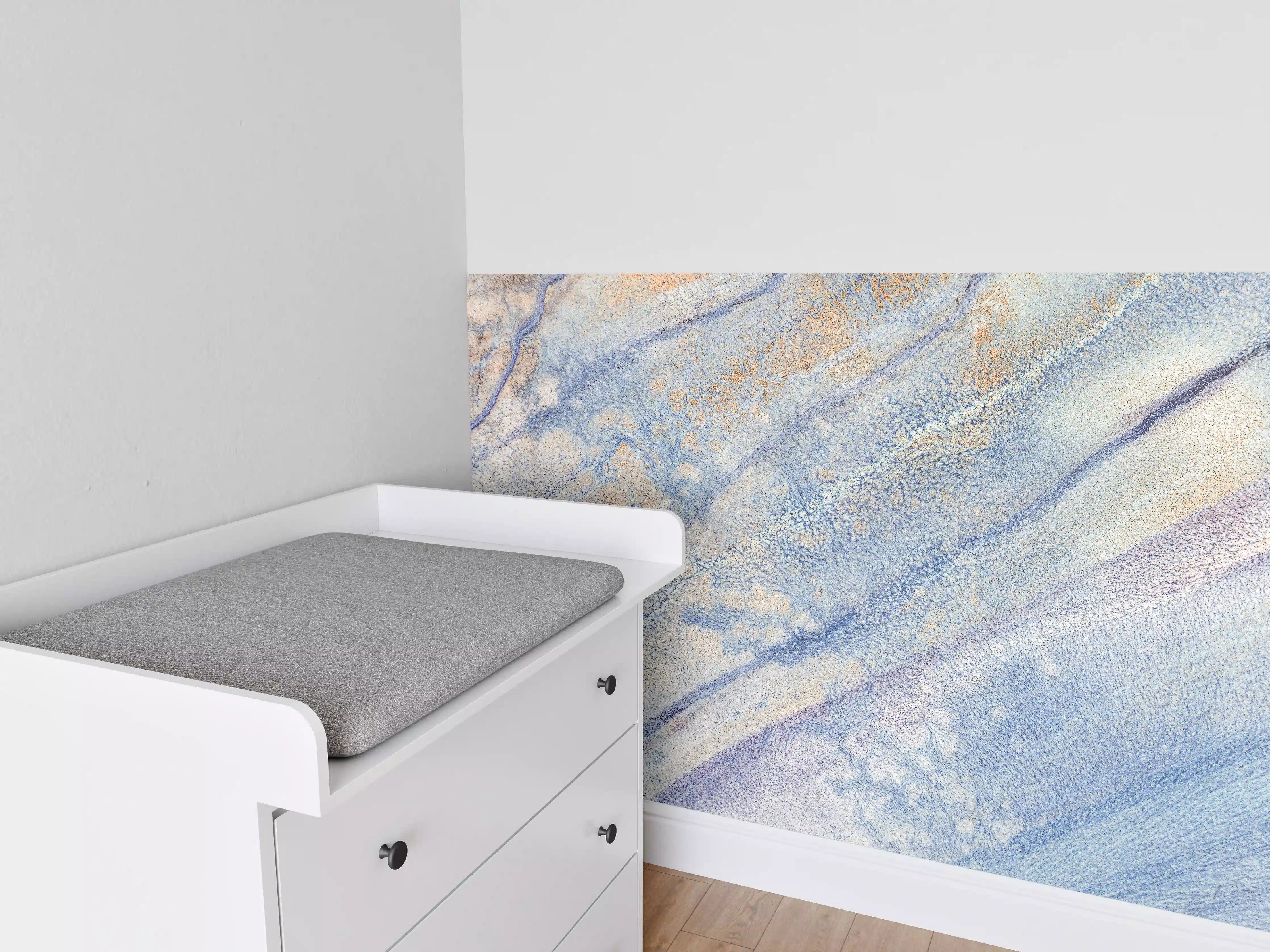 Babyzimmer Wandgestaltung - Geometrische Mars Architektur