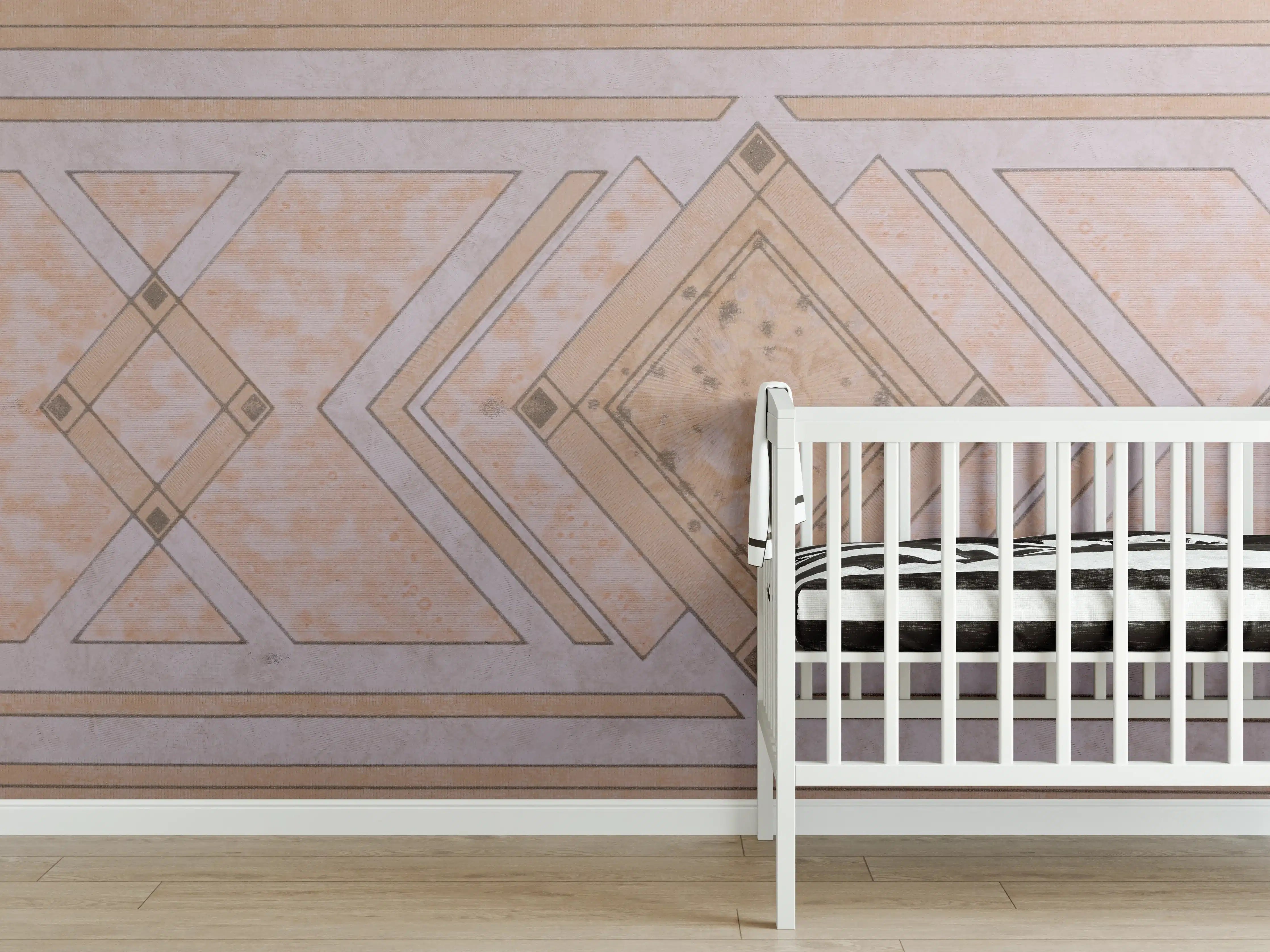 Babyzimmer Wandgestaltung - Geometrisches Kunstmuster - Modern