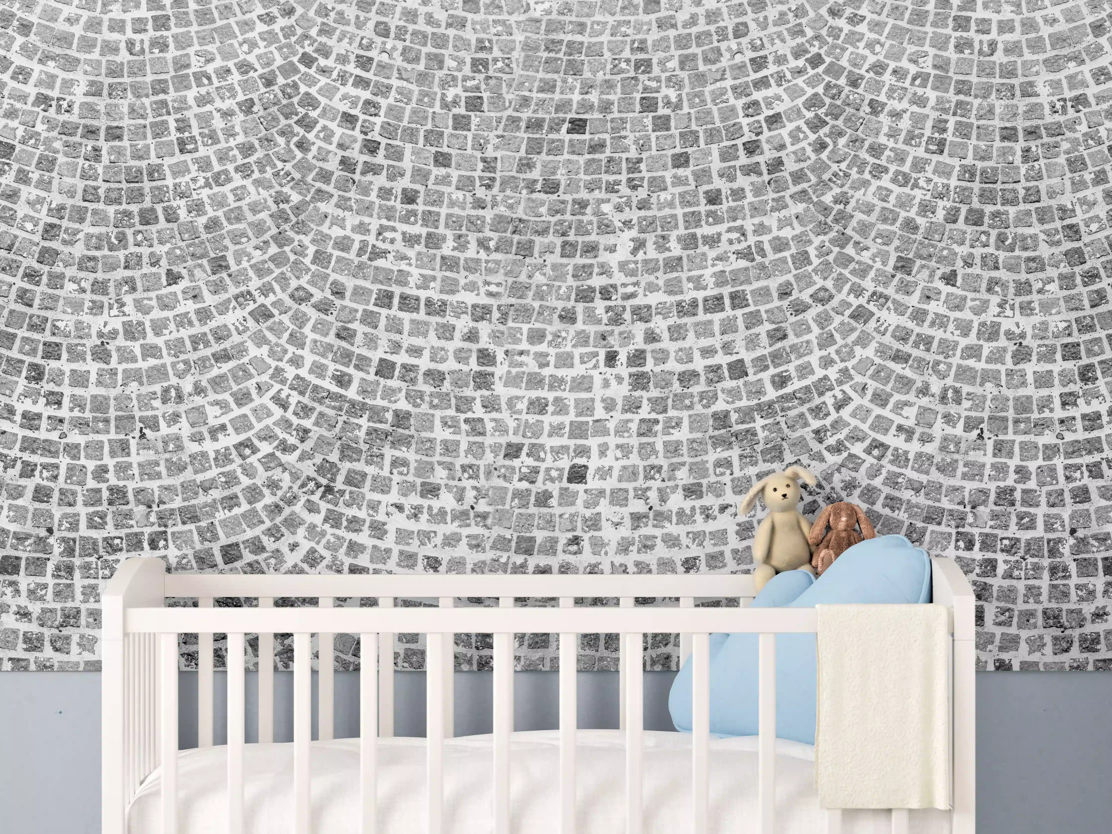 Babyzimmer Wandgestaltung - Gepflasterte Straßenoberfläche