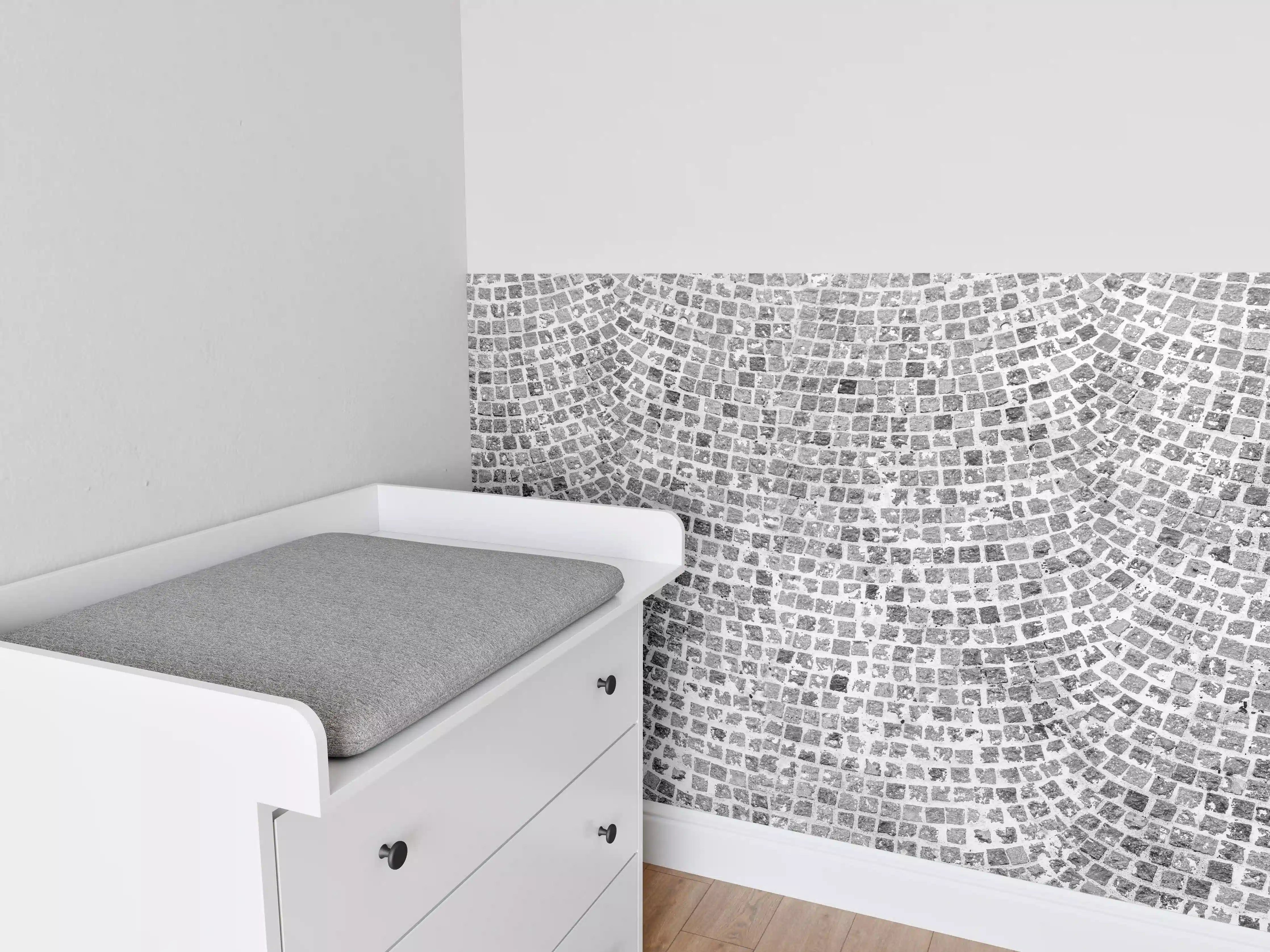 Babyzimmer Wandgestaltung - Gepflasterte Straßenoberfläche